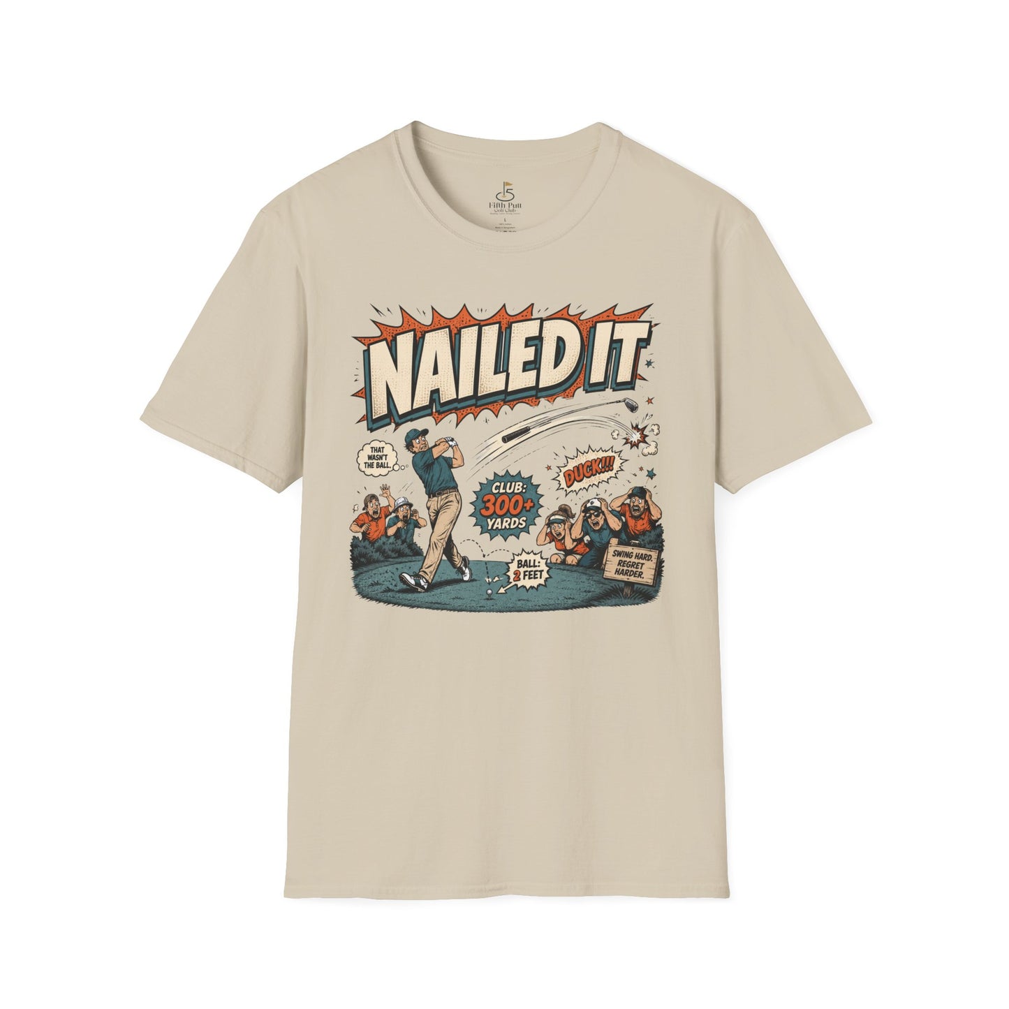 Nailed It Golf Graphic T-Shirt – Vintage Comic Golfing Shirt