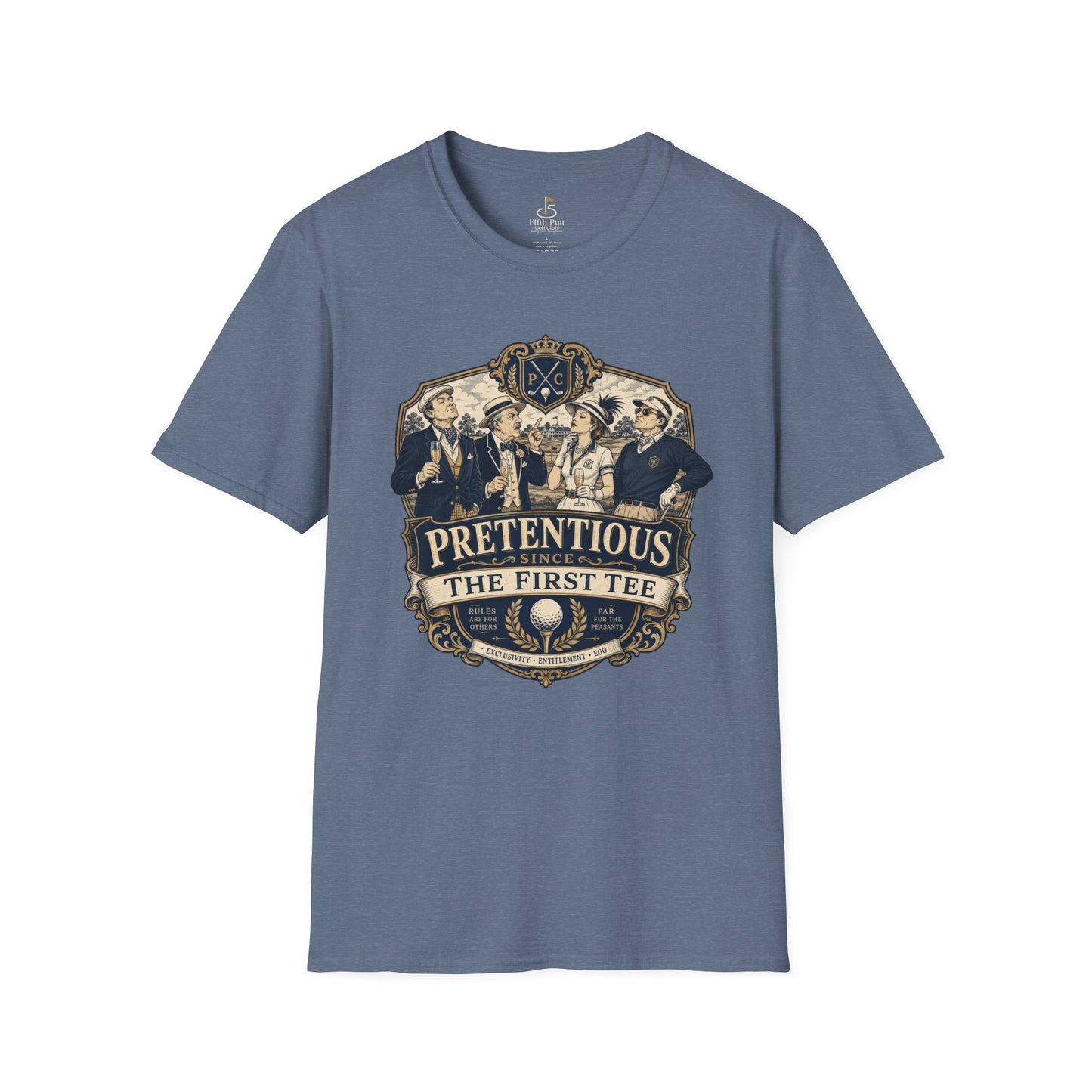 Pretentious The First Tee Golf T-Shirt — Vintage Golfers Crest