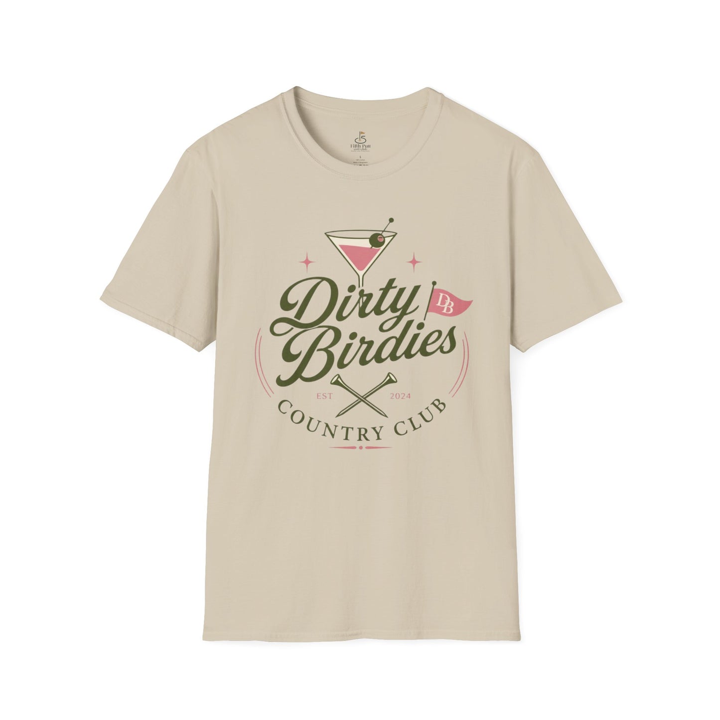 Dirty Birdies Country Club Golf T-Shirt — Retro Golf & Martini Graphic Tee