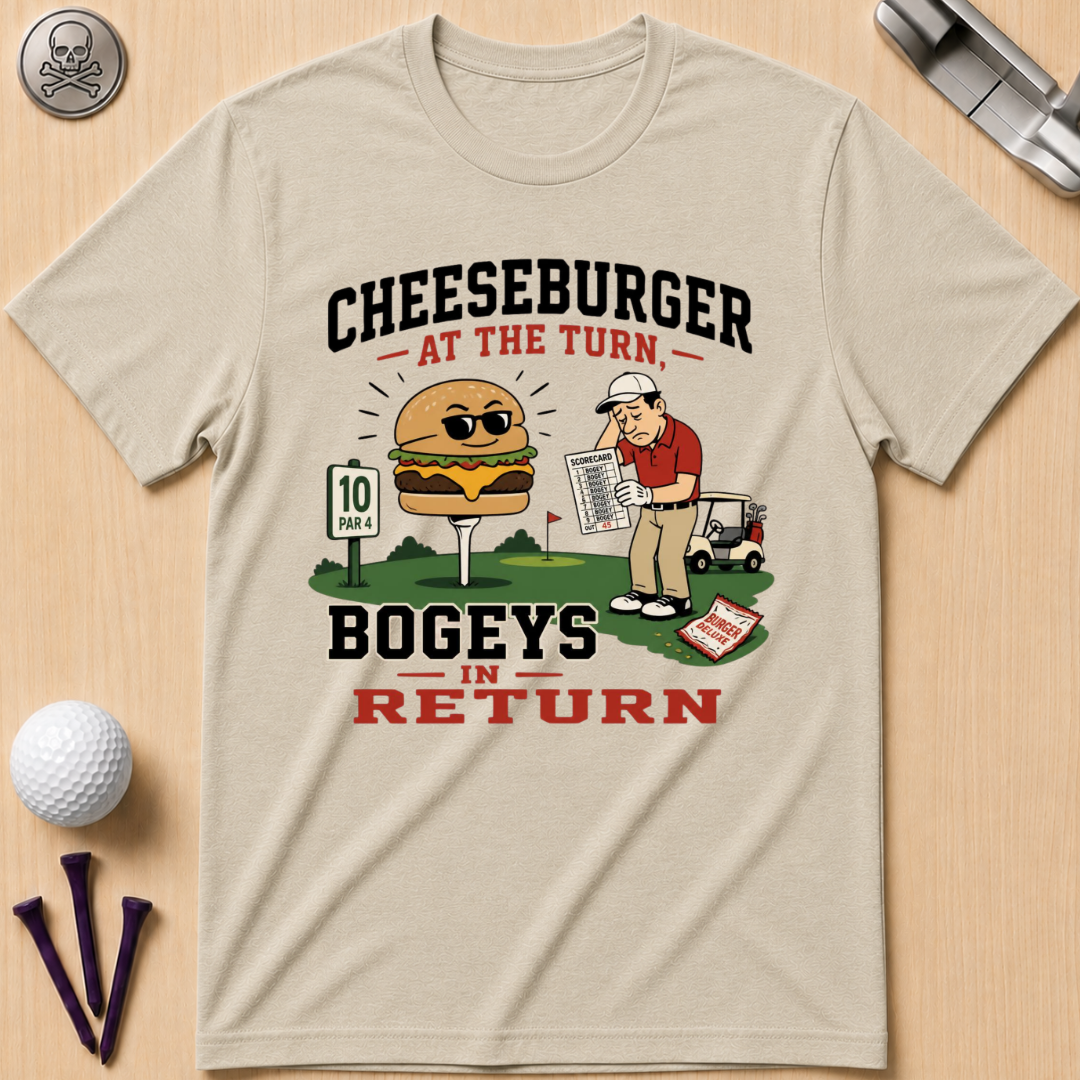 Cheeseburger at the Turn Bogeys in Return T-Shirt