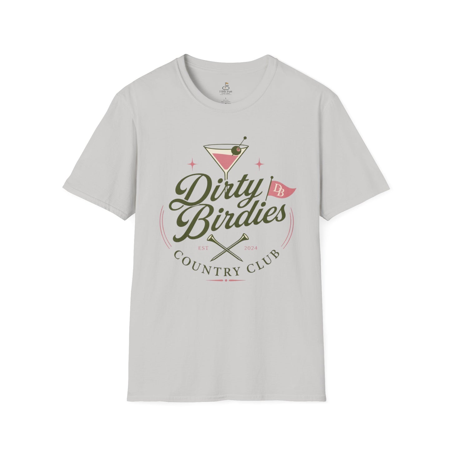 Dirty Birdies Country Club Golf T-Shirt — Retro Golf & Martini Graphic Tee