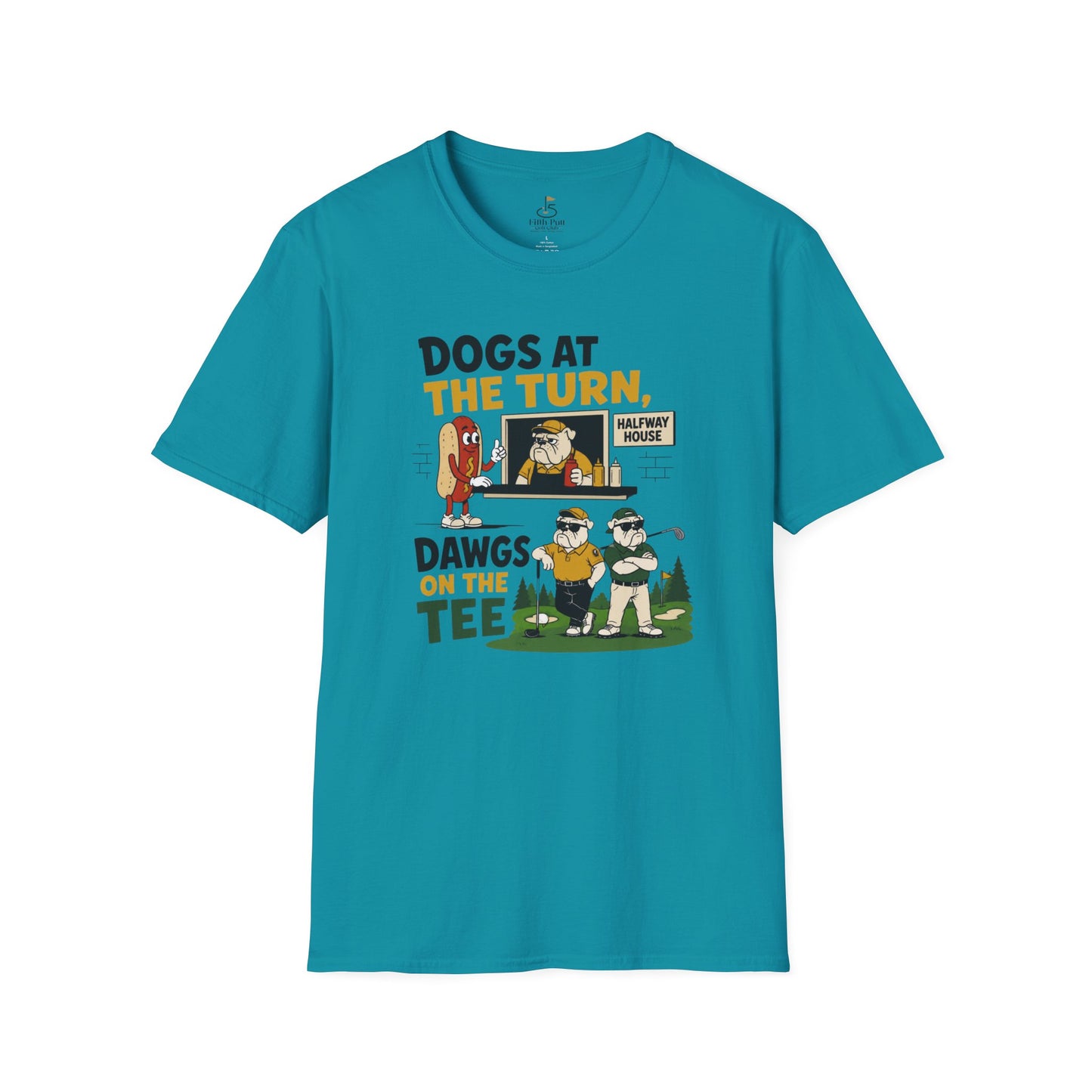 Dogs at the Turn, Dawgs on the Tee Golf T-Shirt