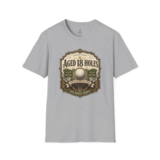 Aged 18 Holes Golf T-Shirt - Vintage Golf Badge Tee