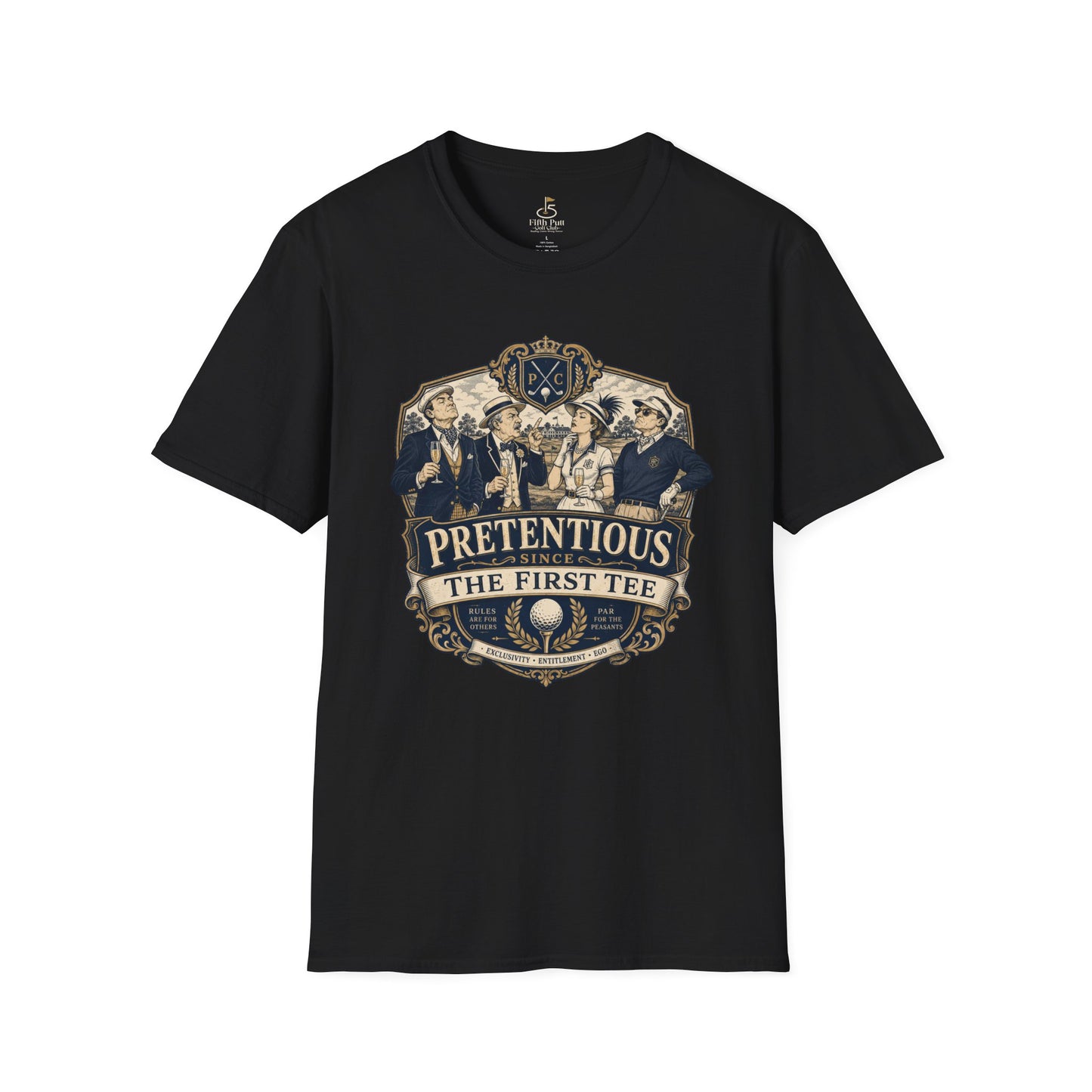 Pretentious The First Tee Golf T-Shirt — Vintage Golfers Crest