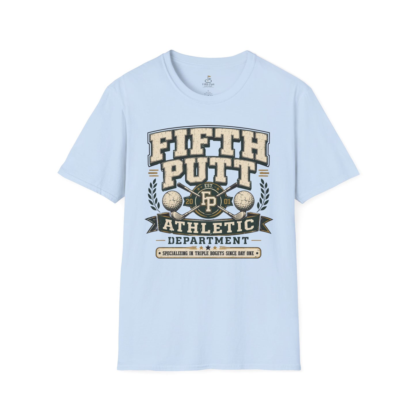 Fifth Putt Athletic Department Golf T‑Shirt — Vintage Golf Club Tee