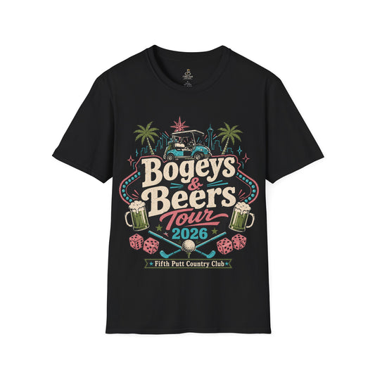 Bogeys & Beers Tour 2026 Golf T-Shirt