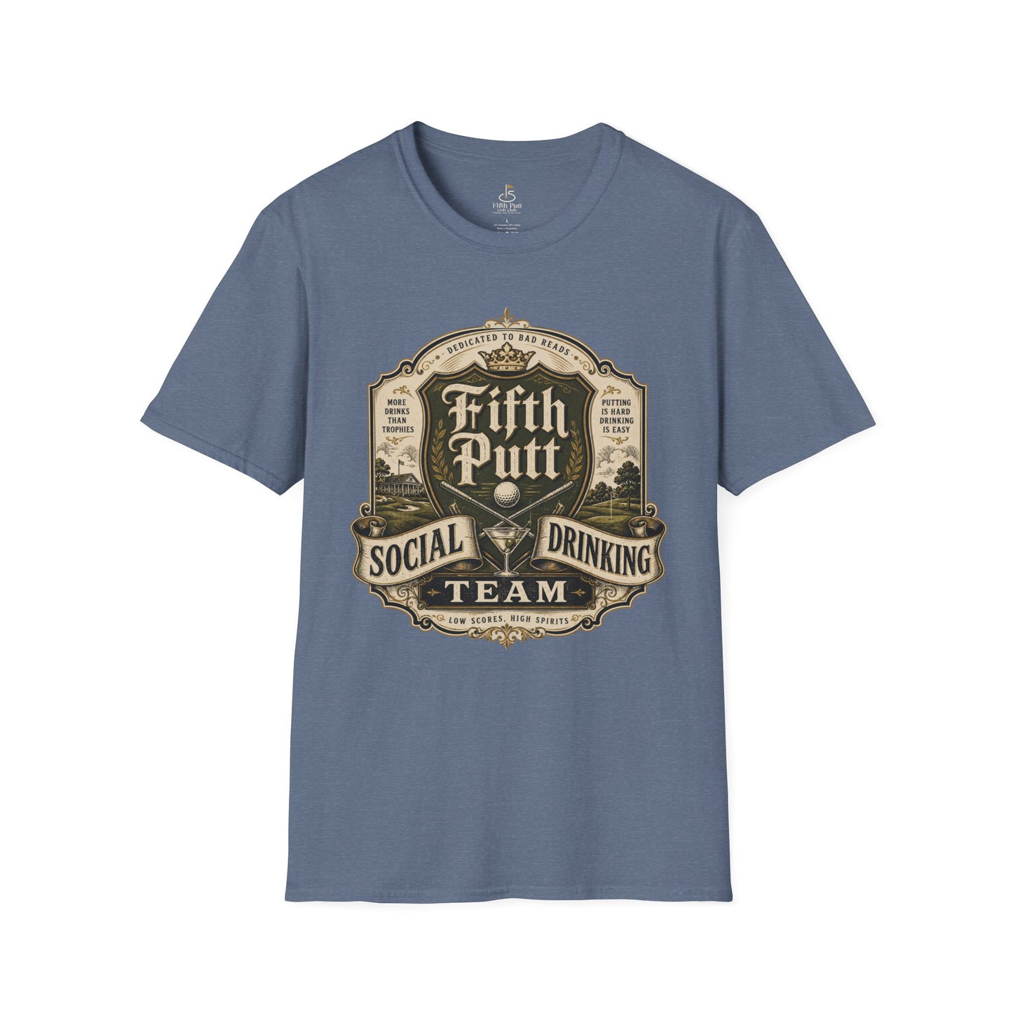 Fifth Putt Social Drinking Team Golf T-Shirt