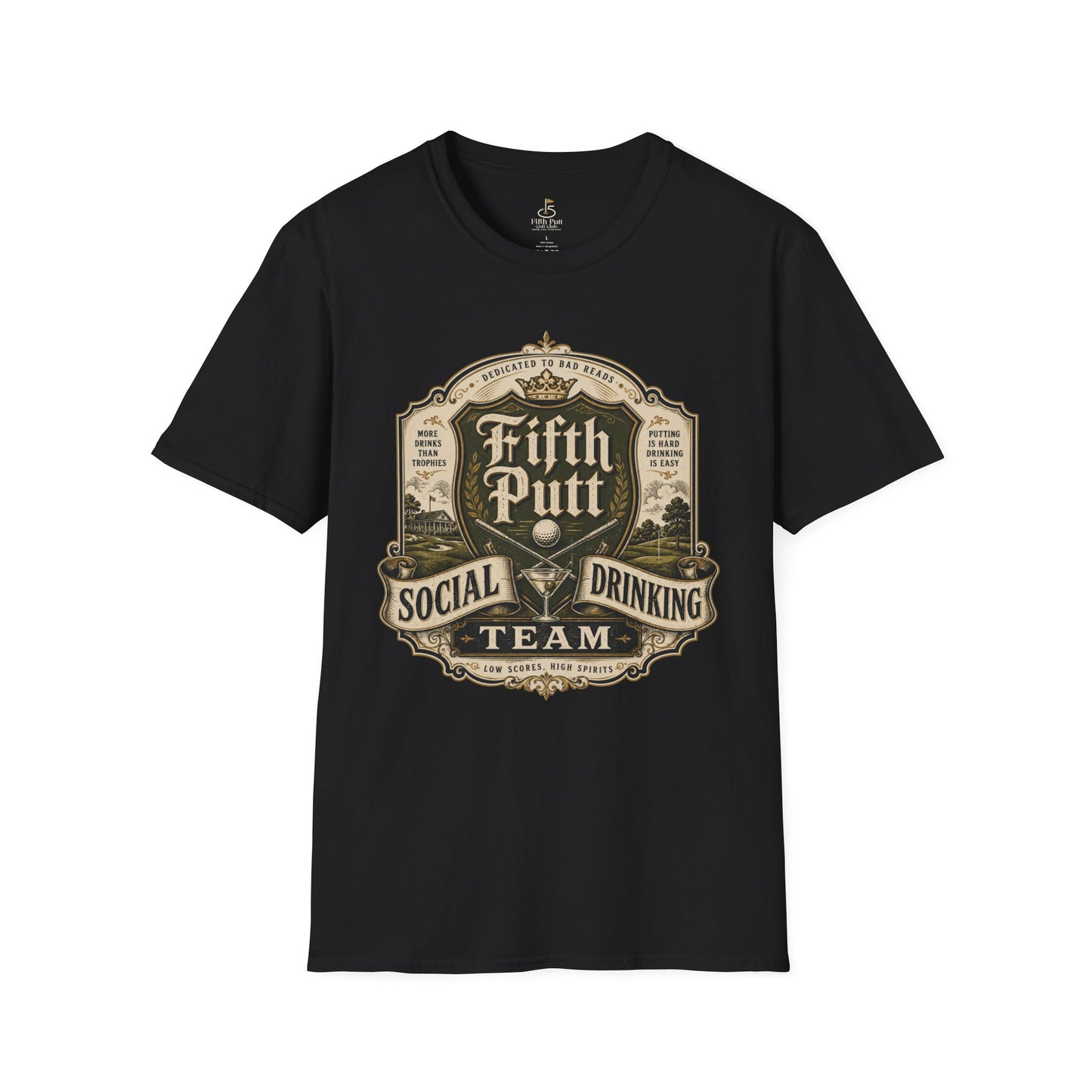 Fifth Putt Social Drinking Team Golf T-Shirt