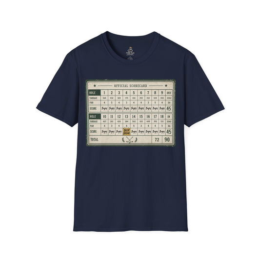 Golf Scorecard T-Shirt — Vintage Official Scorecard Tee
