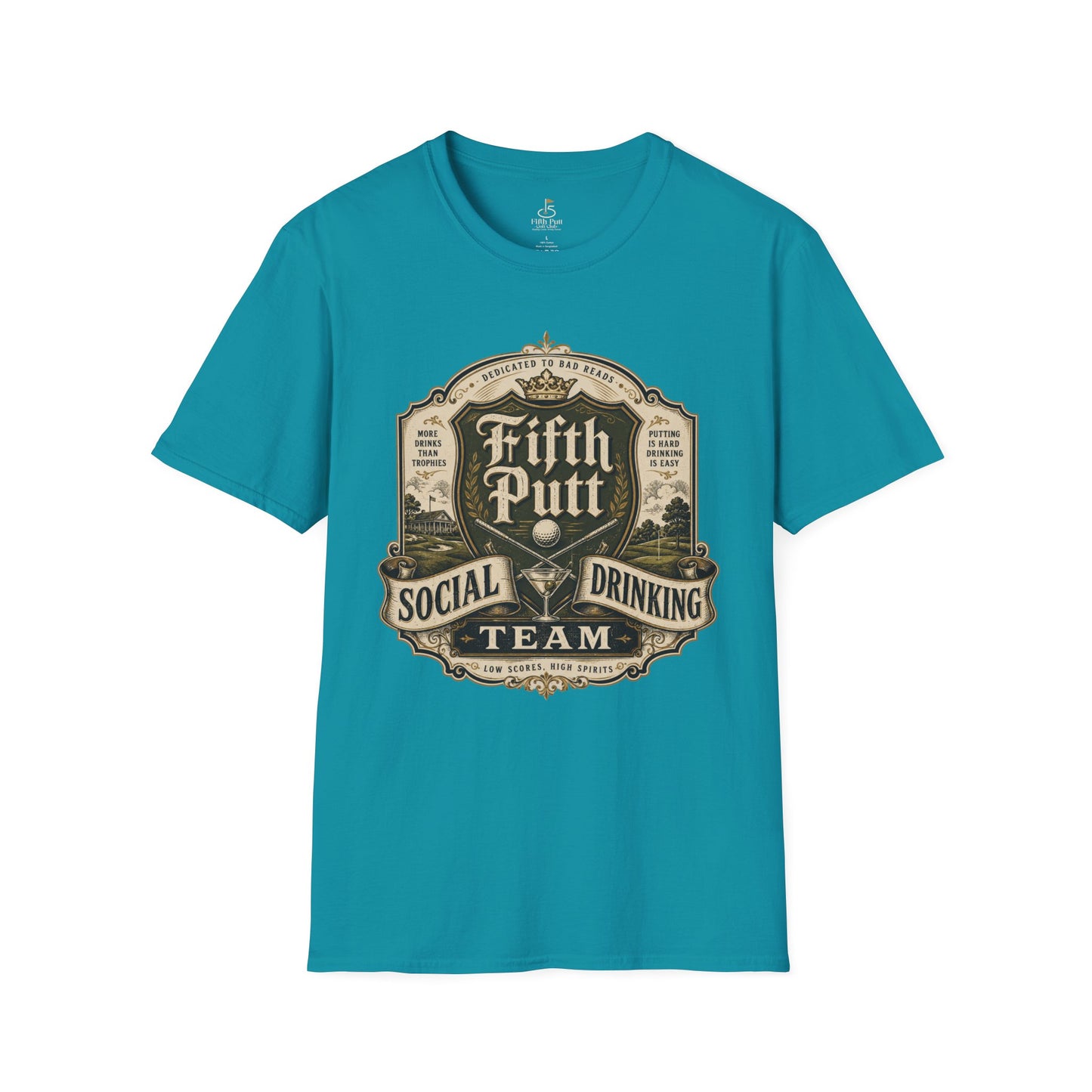 Fifth Putt Social Drinking Team Golf T-Shirt