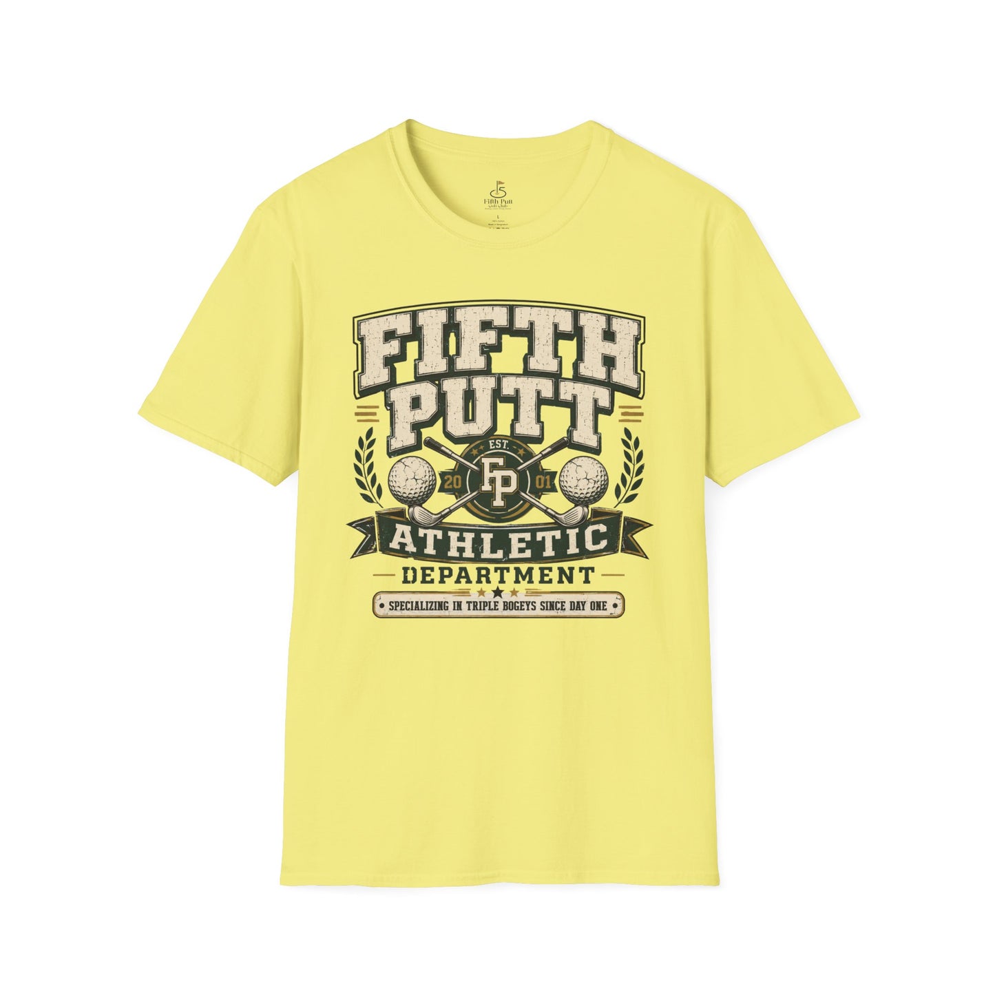 Fifth Putt Athletic Department Golf T‑Shirt — Vintage Golf Club Tee