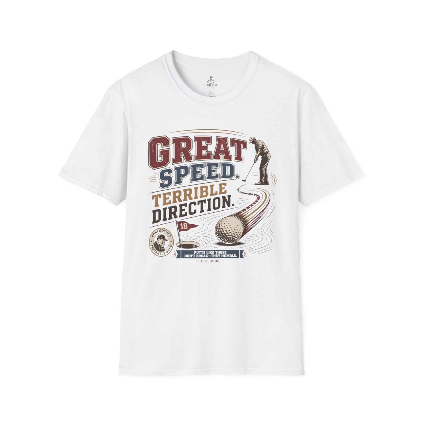 Great Speed, Terrible Direction Golf T-Shirt - Vintage Golf Humor Tee