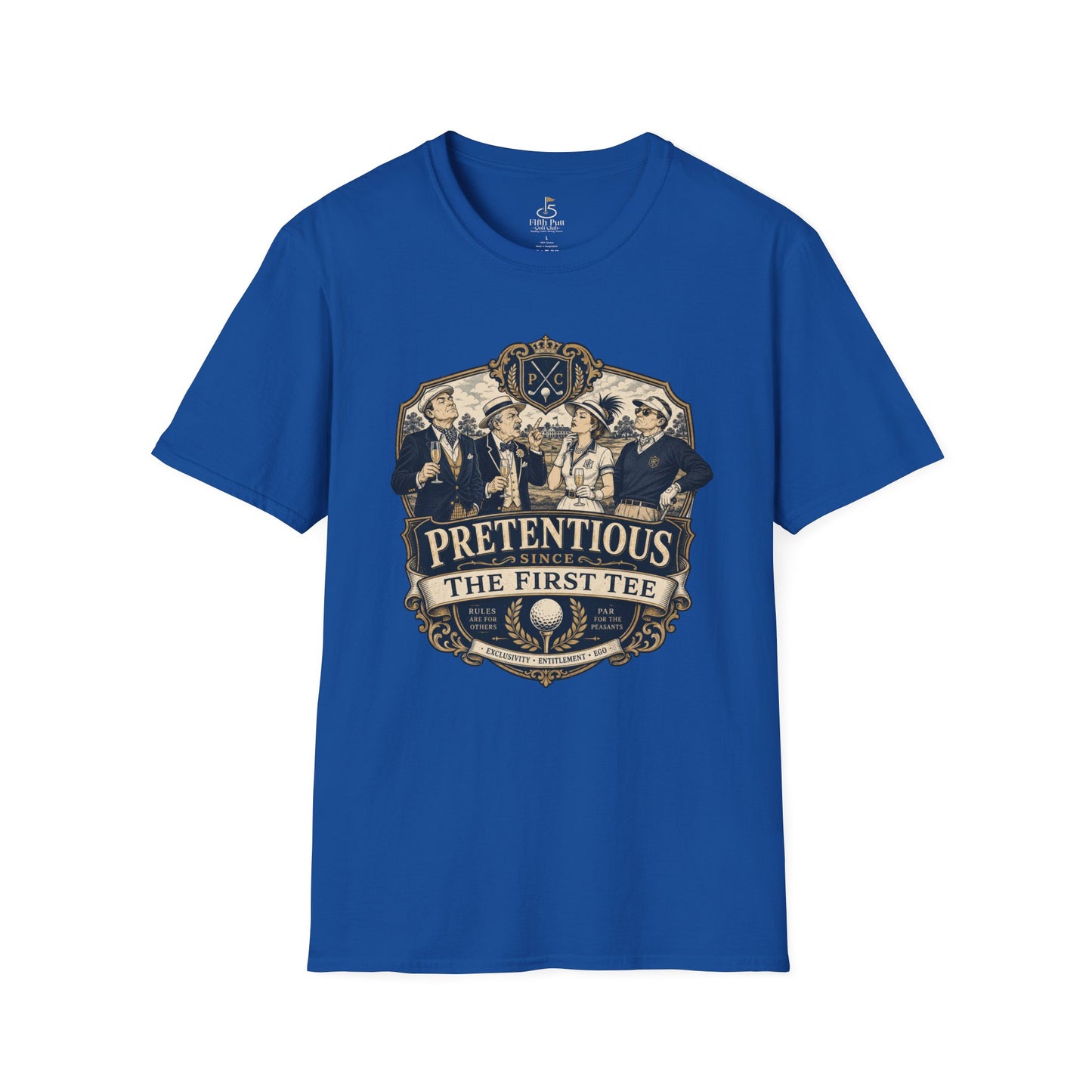 Pretentious The First Tee Golf T-Shirt — Vintage Golfers Crest