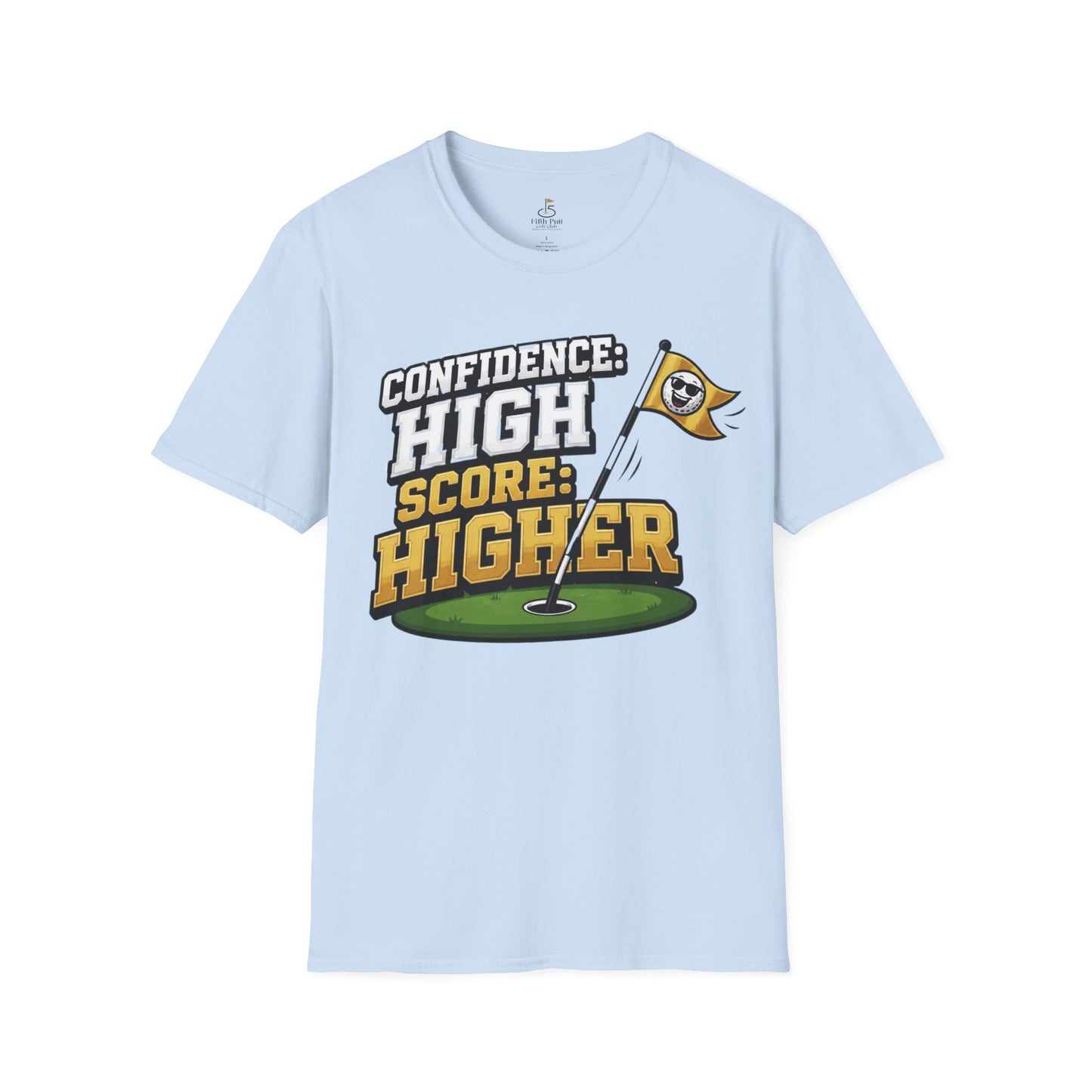 Confidence High Score Higher Golf T-Shirt – Motivational Golf Graphic Tee