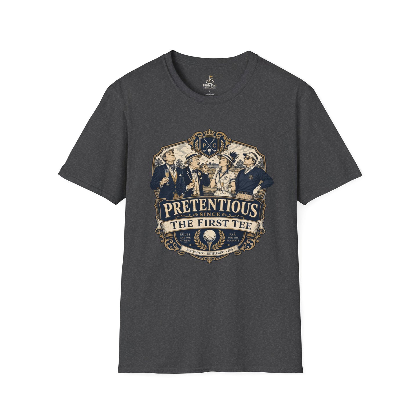 Pretentious The First Tee Golf T-Shirt — Vintage Golfers Crest