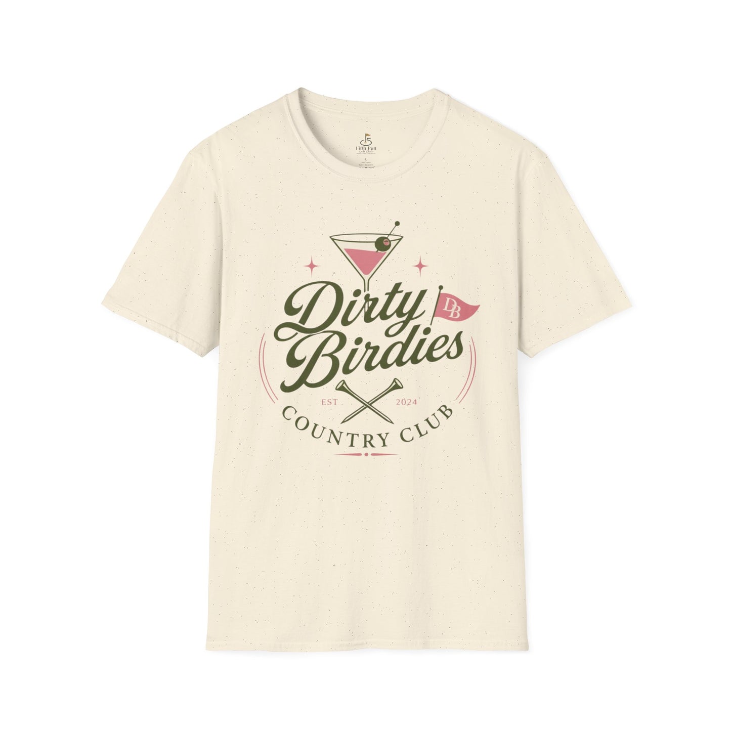 Dirty Birdies Country Club Golf T-Shirt — Retro Golf & Martini Graphic Tee