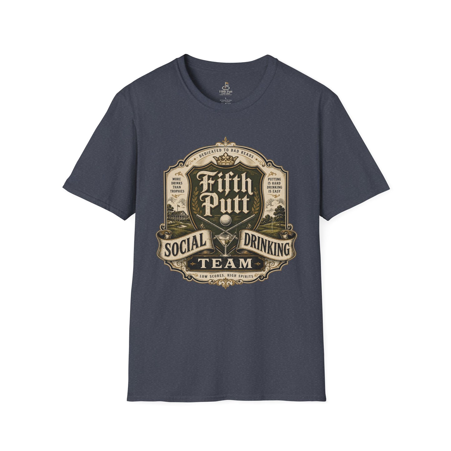 Fifth Putt Social Drinking Team Golf T-Shirt