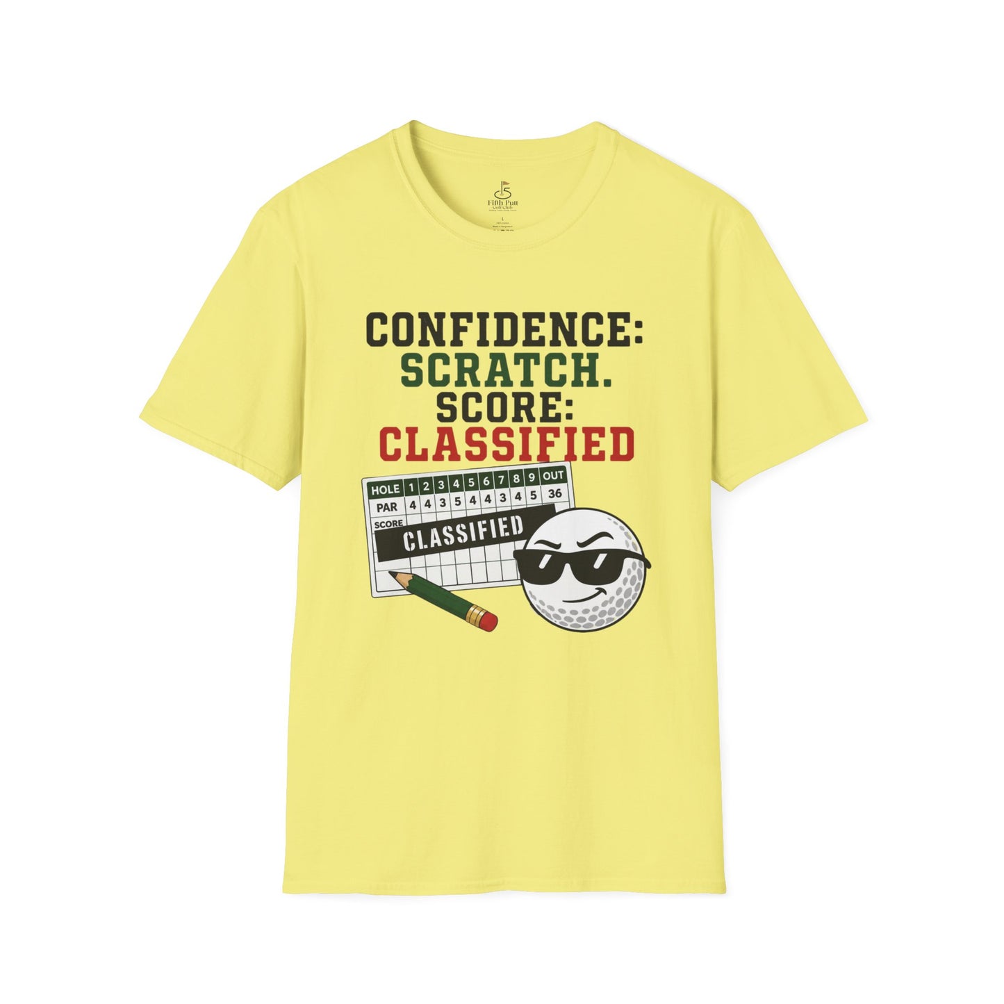 Confidence: Scratch. Score: Classified T-Shirt