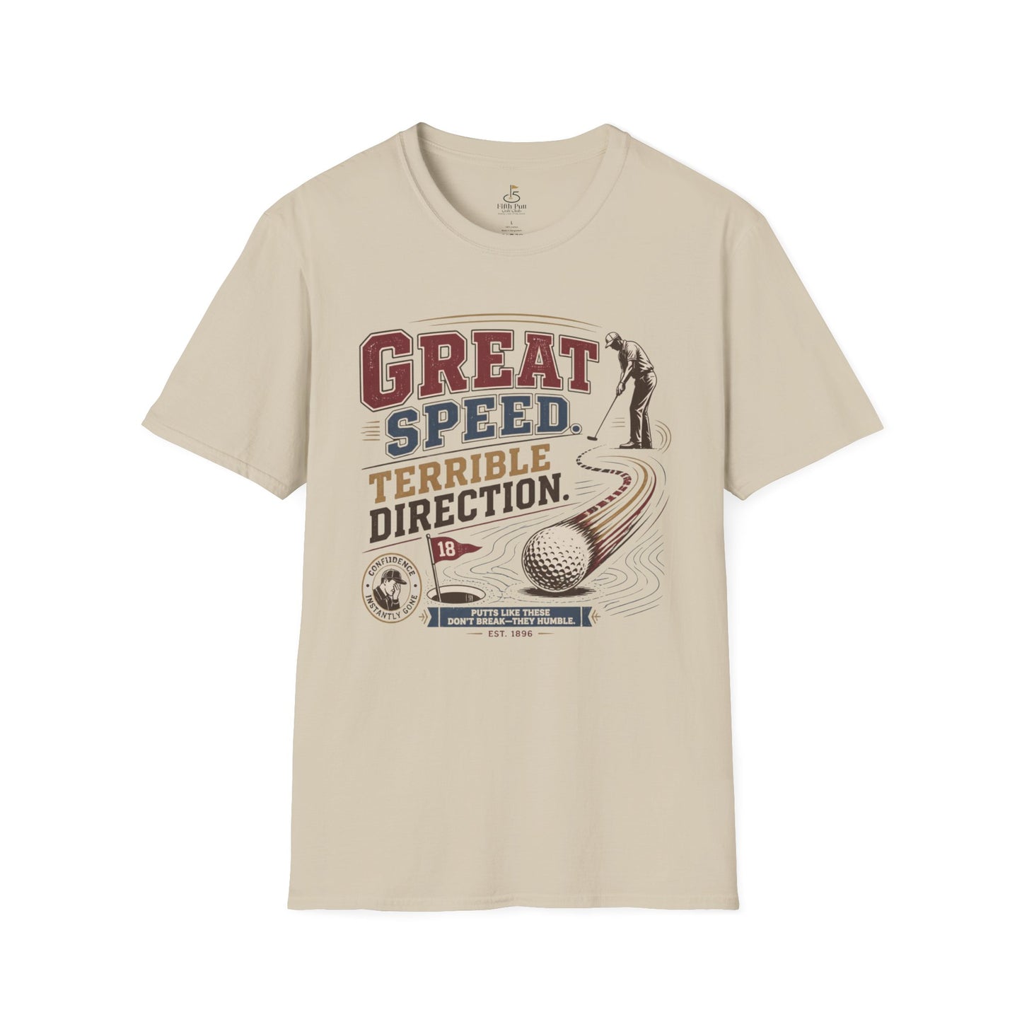 Great Speed, Terrible Direction Golf T-Shirt - Vintage Golf Humor Tee