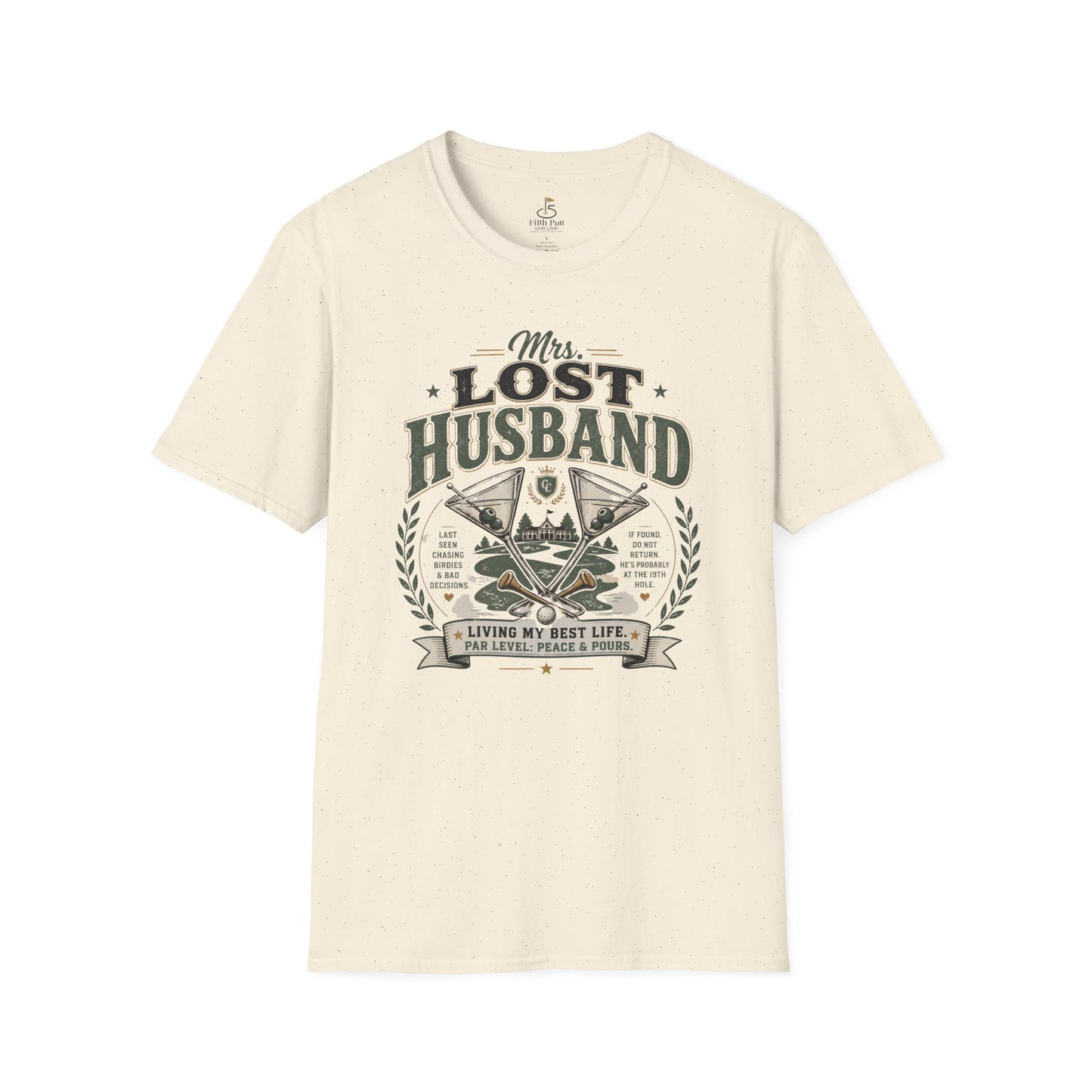 Mrs. Lost Husband Golf T-Shirt — Funny Wife Golf Shirt