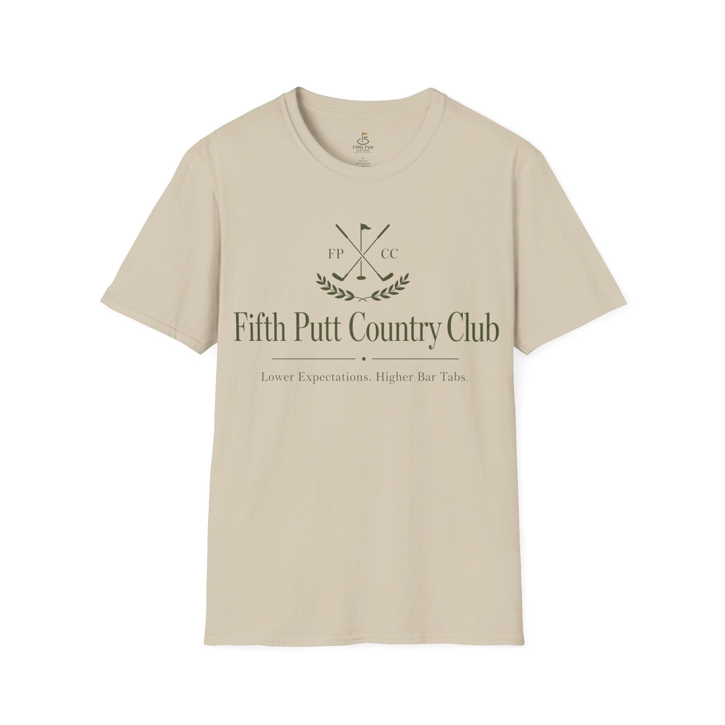 Fifth Putt Country Club Golf T-Shirt – Classic Golf Club Logo Tee