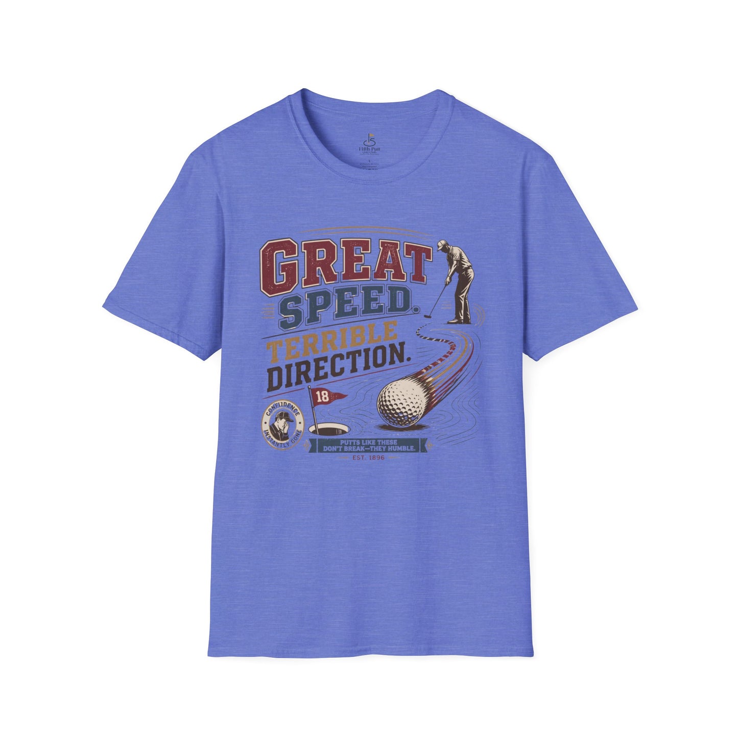 Great Speed, Terrible Direction Golf T-Shirt - Vintage Golf Humor Tee