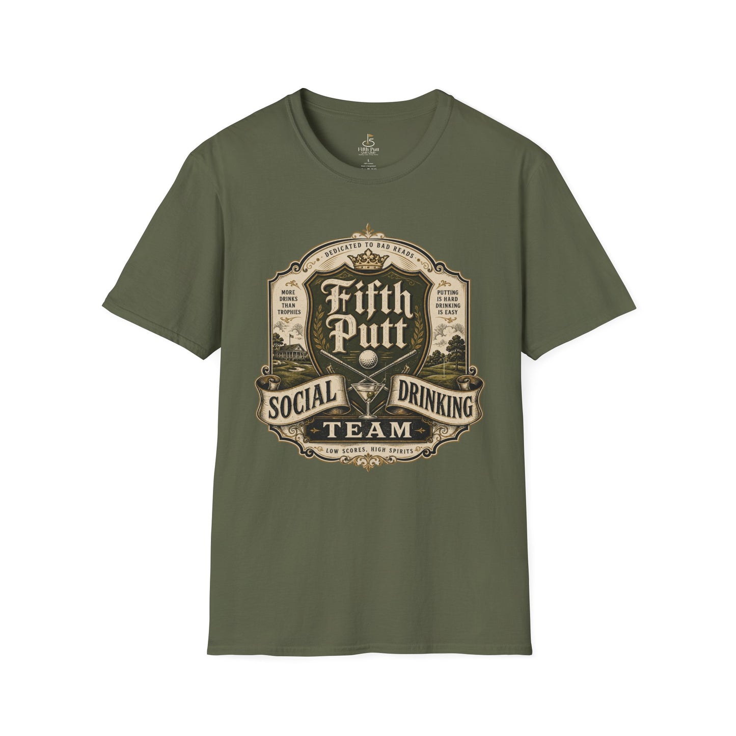 Fifth Putt Social Drinking Team Golf T-Shirt
