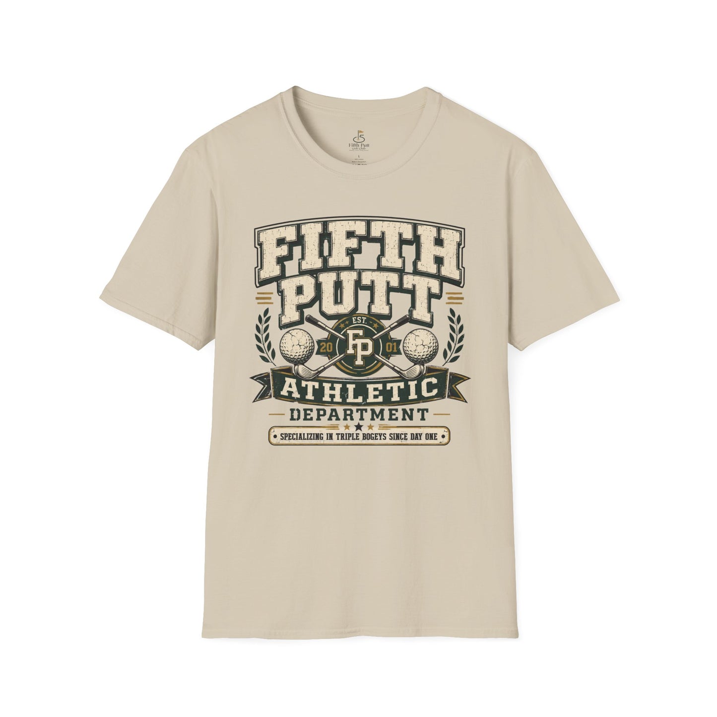 Fifth Putt Athletic Department Golf T‑Shirt — Vintage Golf Club Tee