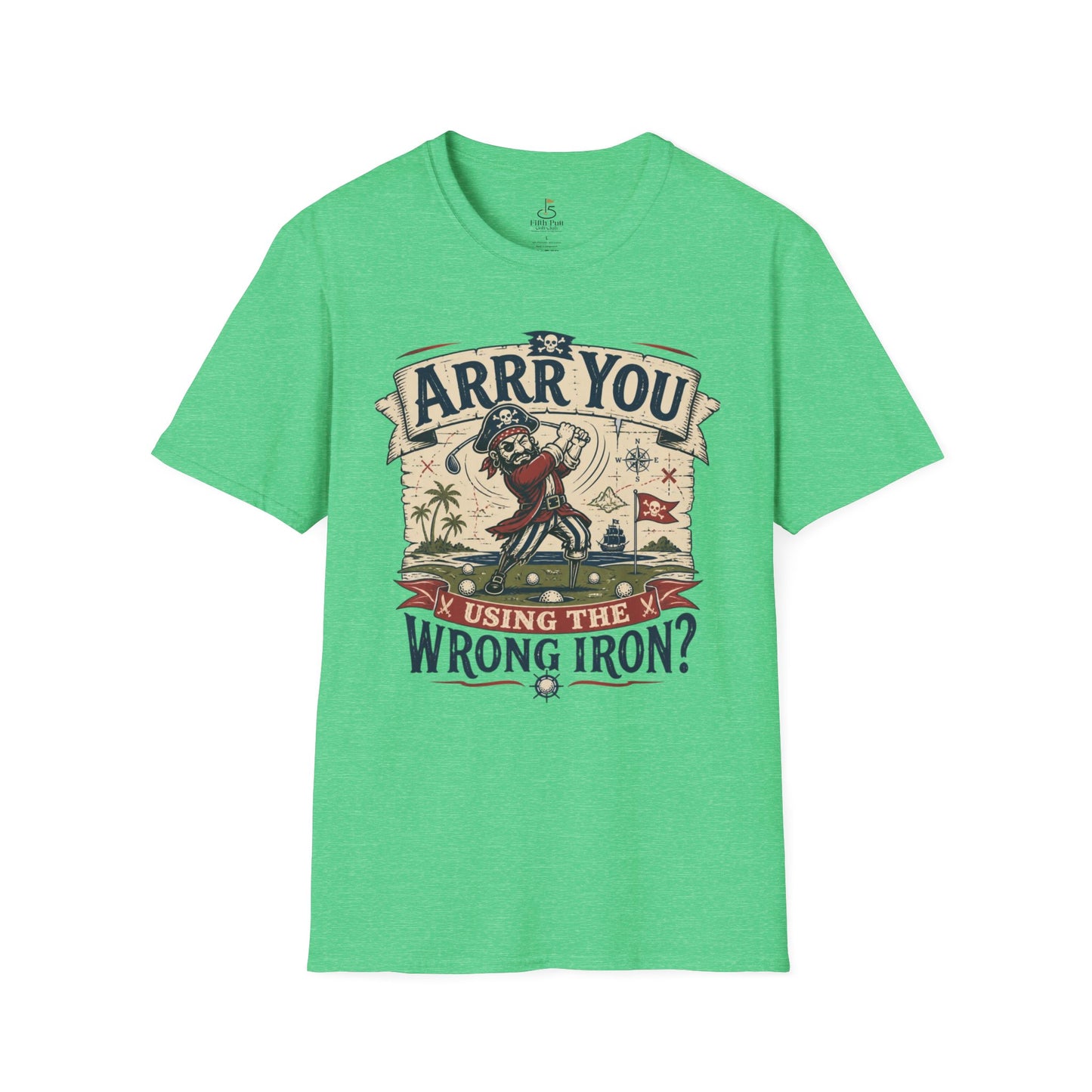 Arrr You Using the Wrong Iron? Pirate Golfer T‑Shirt - Vintage Golf Humor Tee