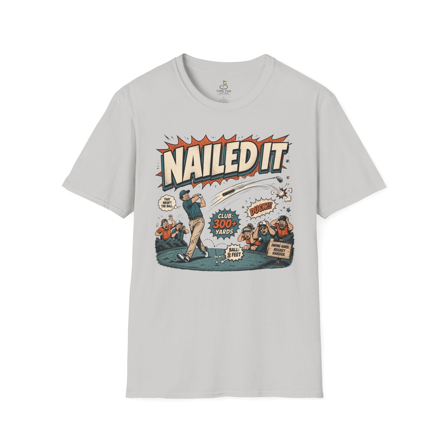 Nailed It Golf Graphic T-Shirt – Vintage Comic Golfing Shirt