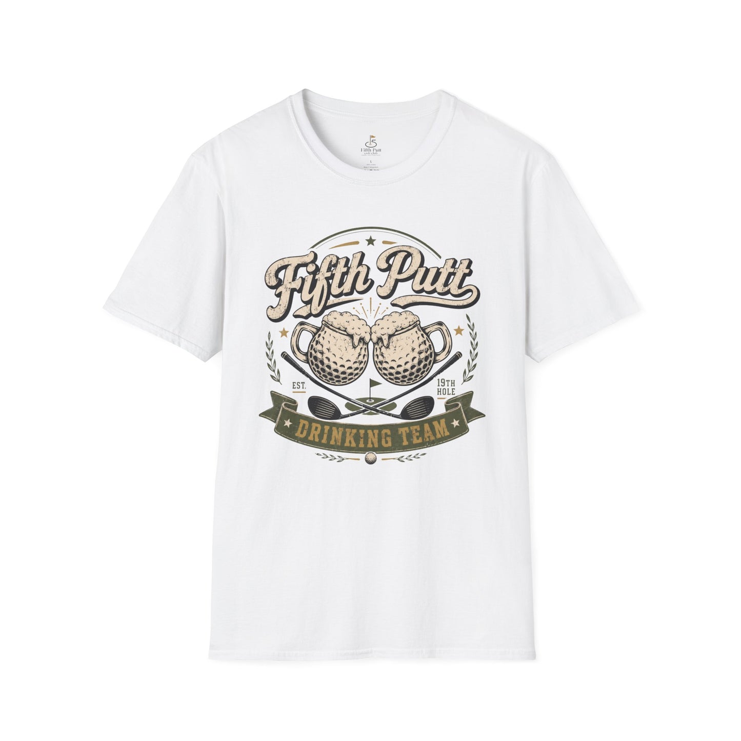 Fifth Putt Drinking Team T‑Shirt — Golf Humor Graphic Tee