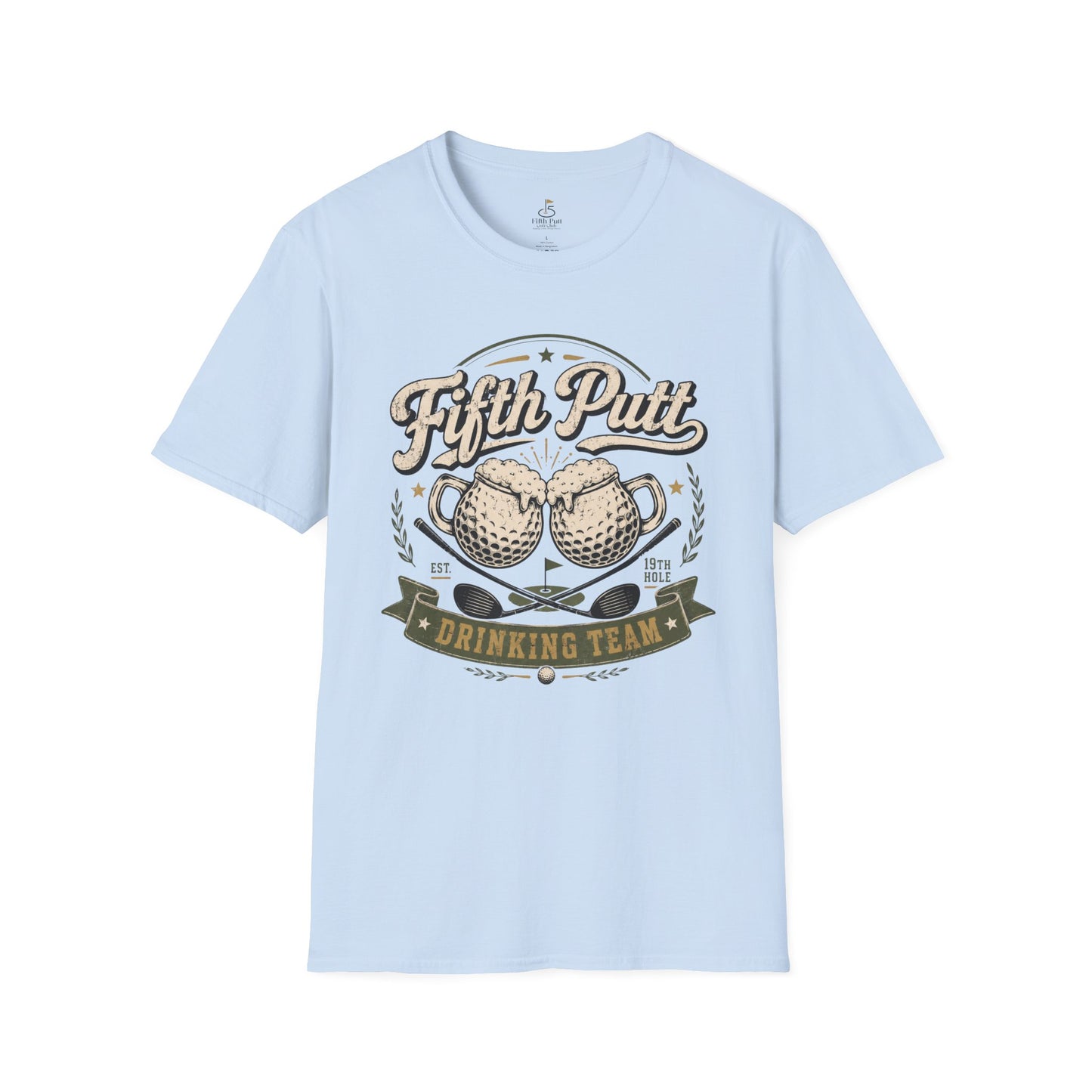 Fifth Putt Drinking Team T‑Shirt — Golf Humor Graphic Tee