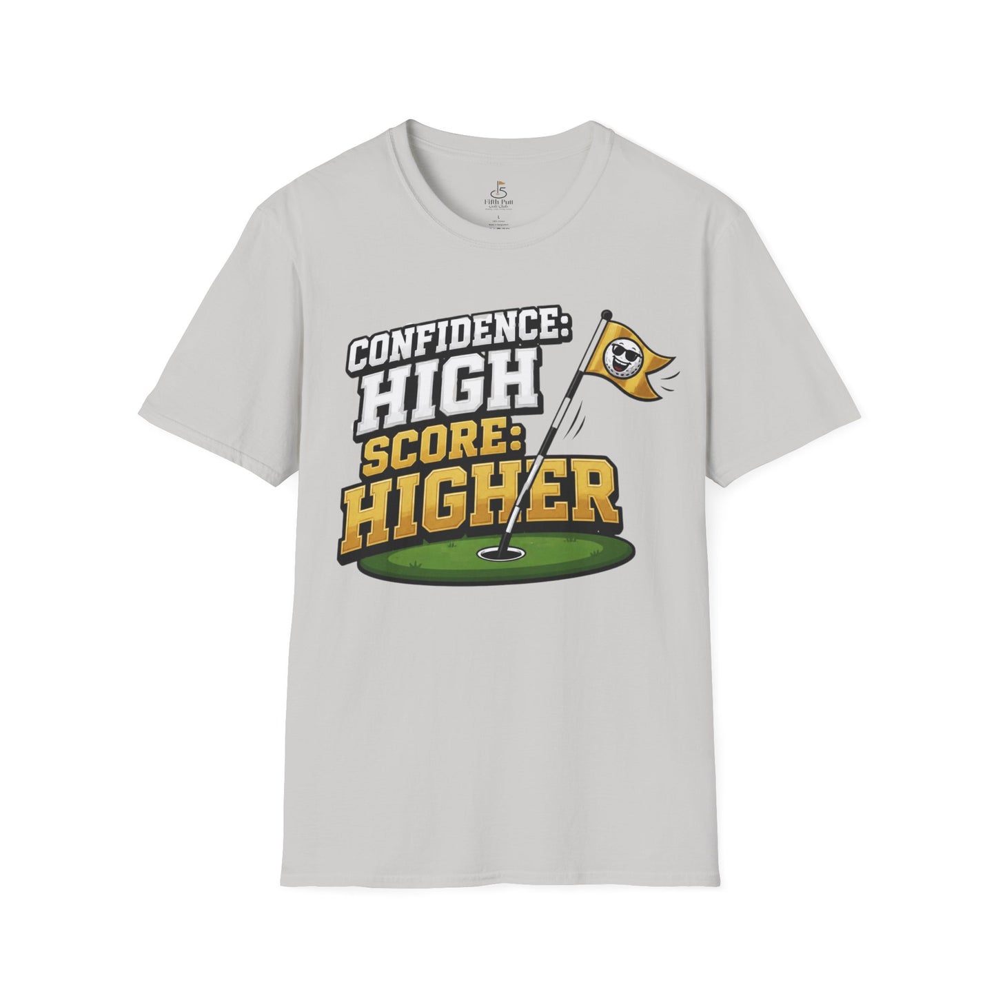 Confidence High Score Higher Golf T-Shirt – Motivational Golf Graphic Tee