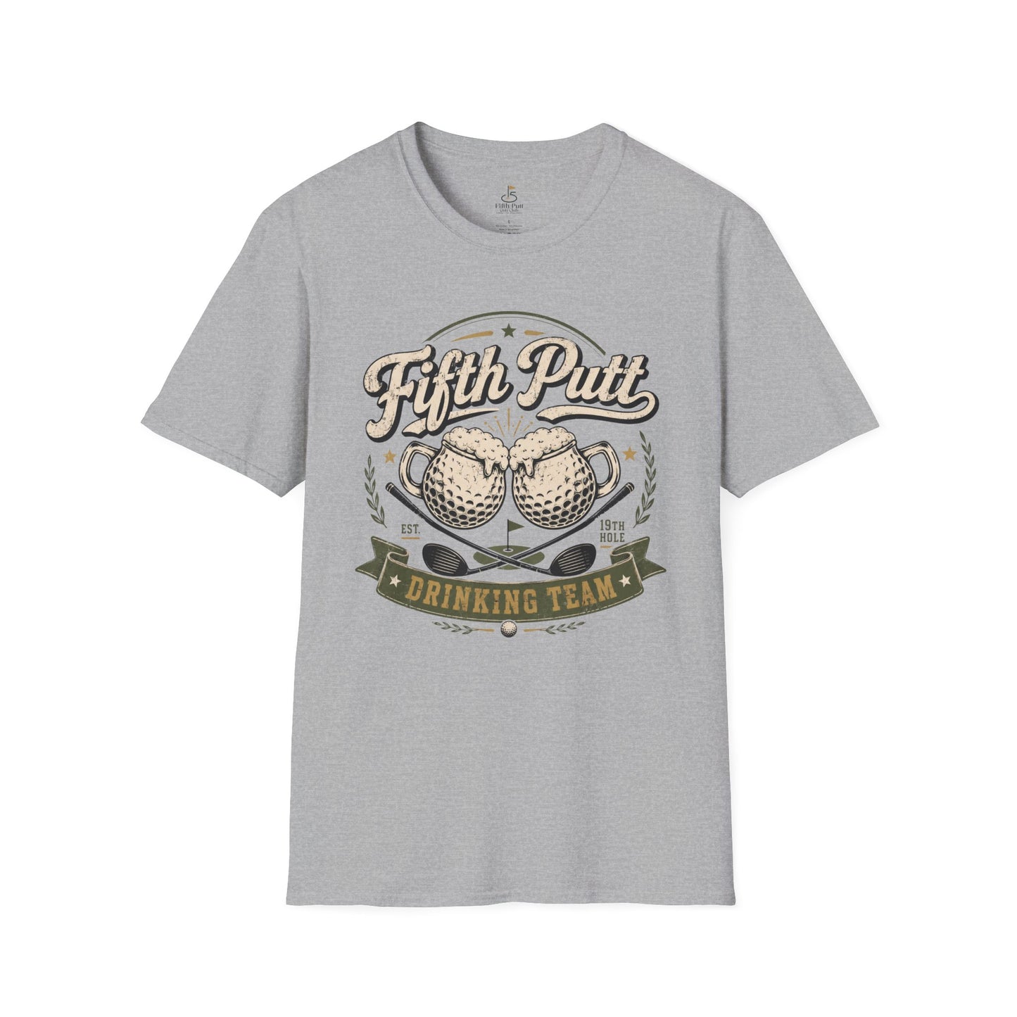 Fifth Putt Drinking Team T‑Shirt — Golf Humor Graphic Tee