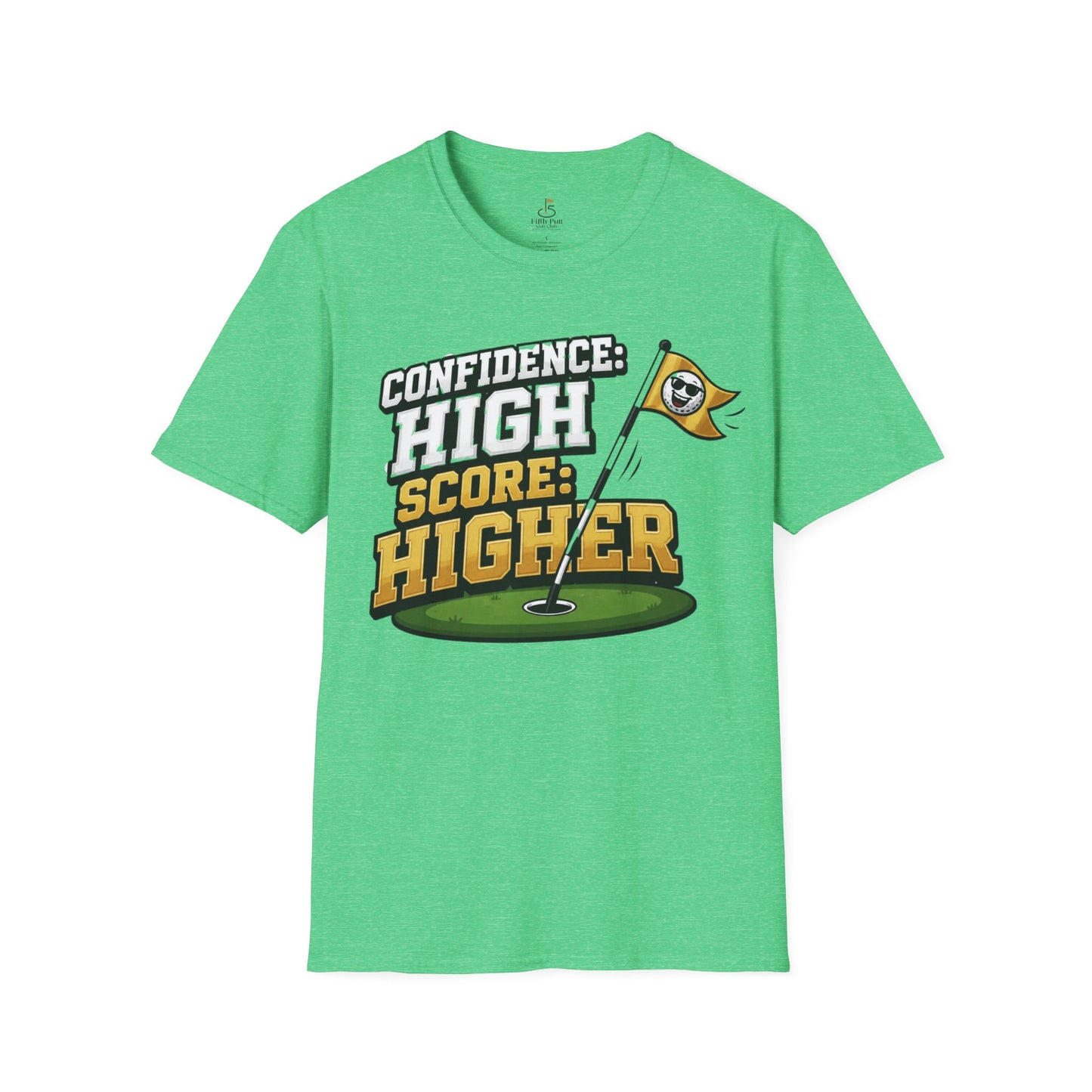 Confidence High Score Higher Golf T-Shirt – Motivational Golf Graphic Tee