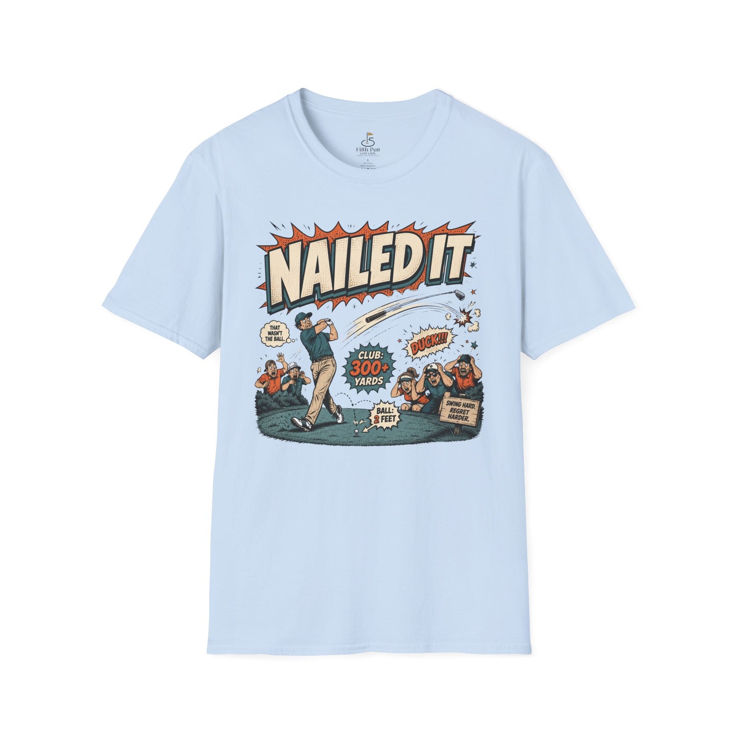 Nailed It Golf Graphic T-Shirt – Vintage Comic Golfing Shirt