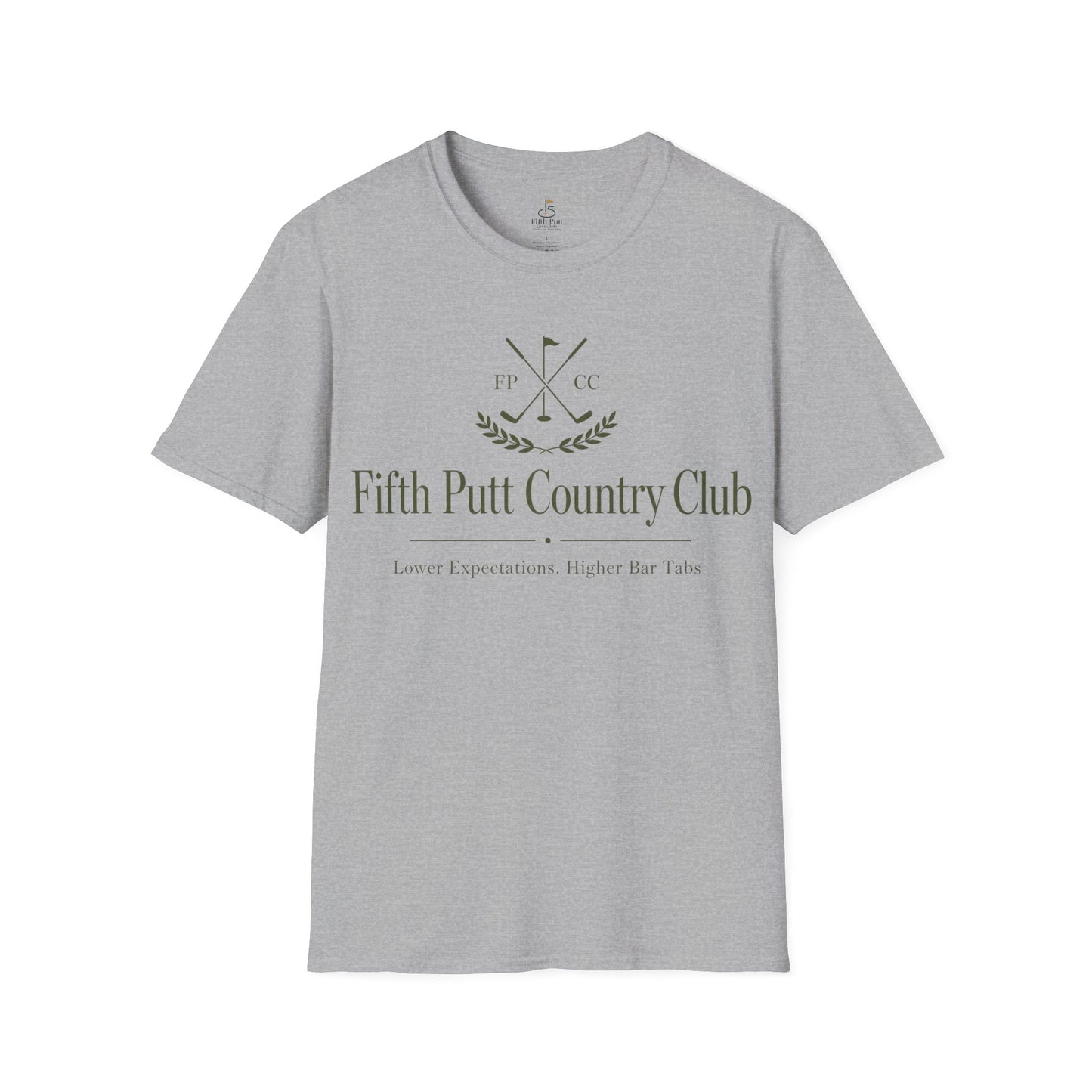 Fifth Putt Country Club Golf T-Shirt – Classic Golf Club Logo Tee
