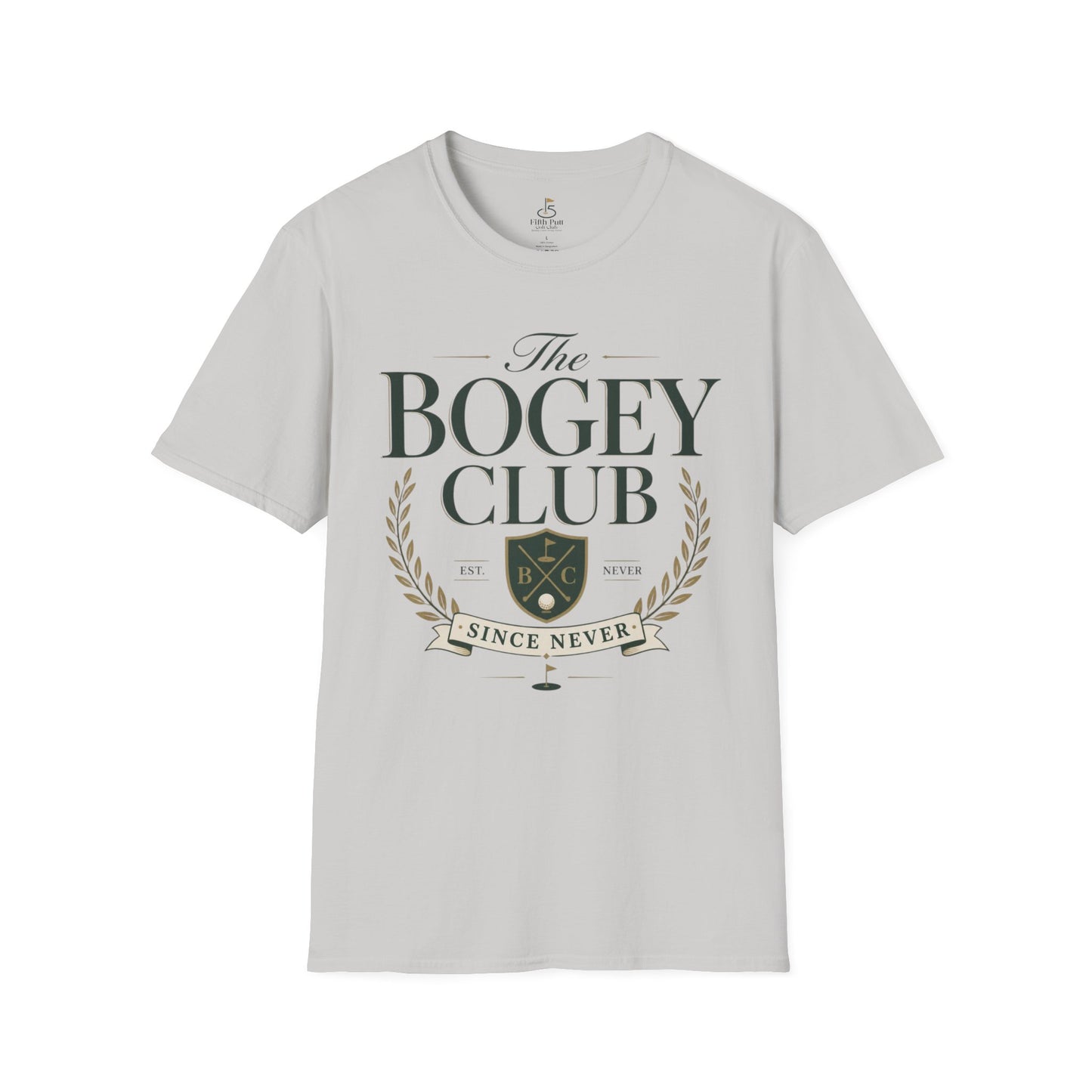 The Bogey Club Golf T-Shirt — 'Since Never' Vintage Golf Humor Tee