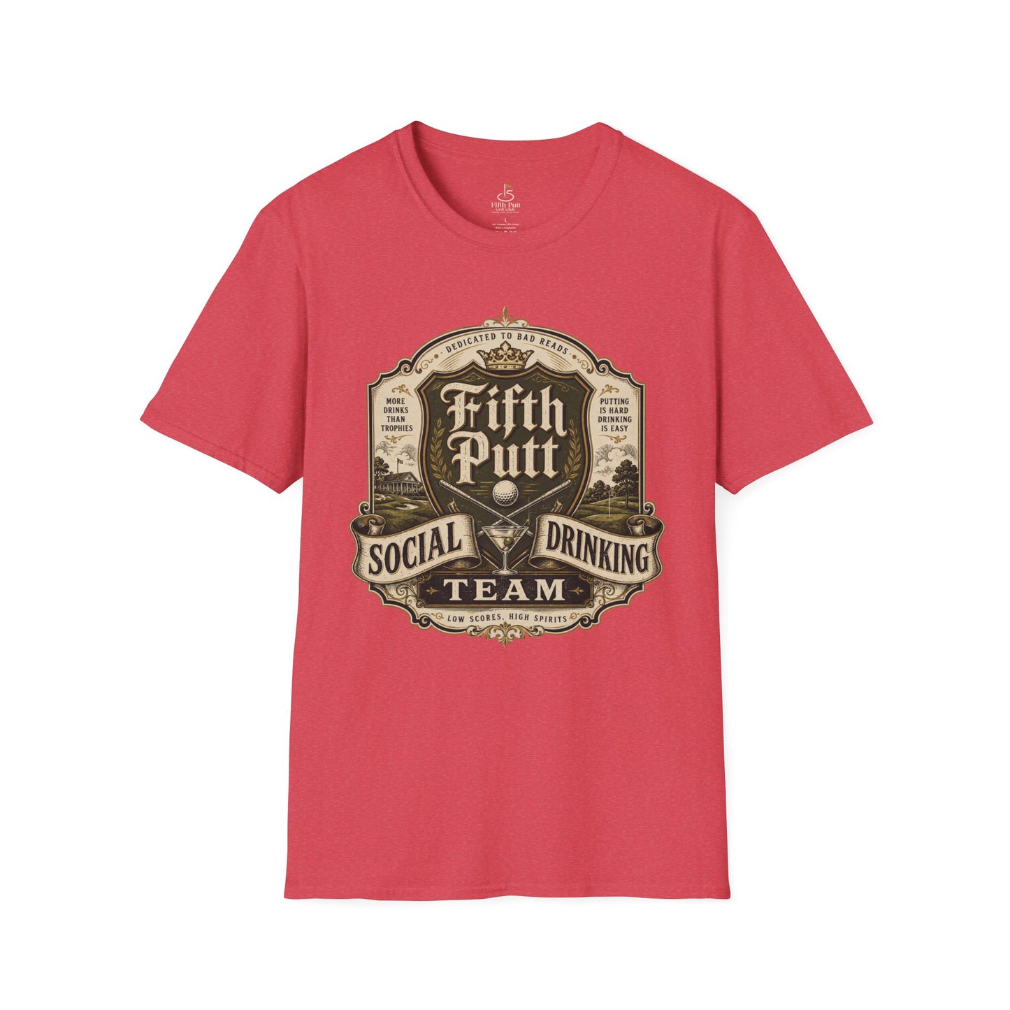 Fifth Putt Social Drinking Team Golf T-Shirt