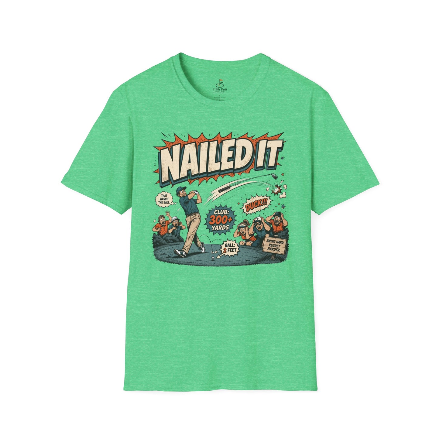 Nailed It Golf Graphic T-Shirt – Vintage Comic Golfing Shirt