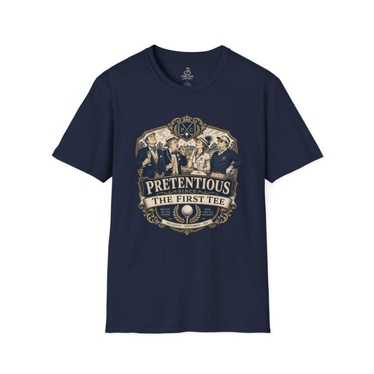 Pretentious The First Tee Golf T-Shirt — Vintage Golfers Crest