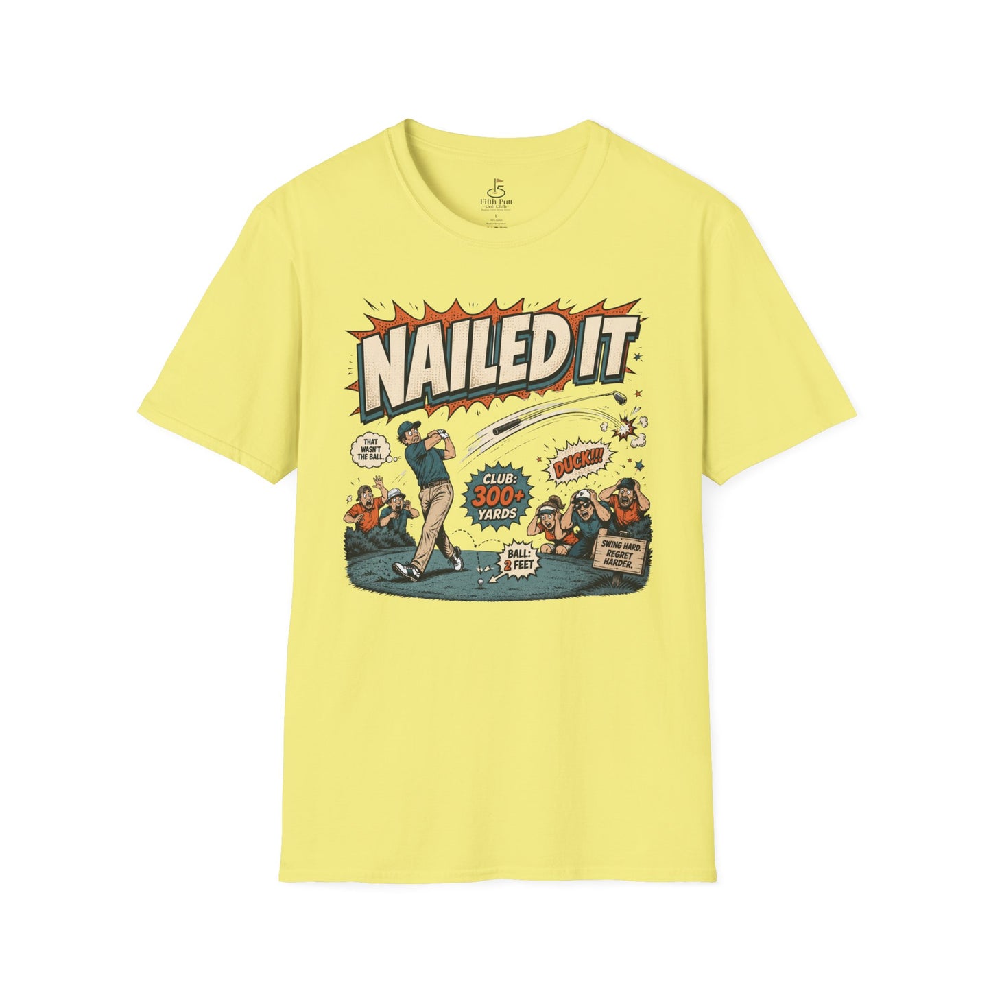 Nailed It Golf Graphic T-Shirt – Vintage Comic Golfing Shirt