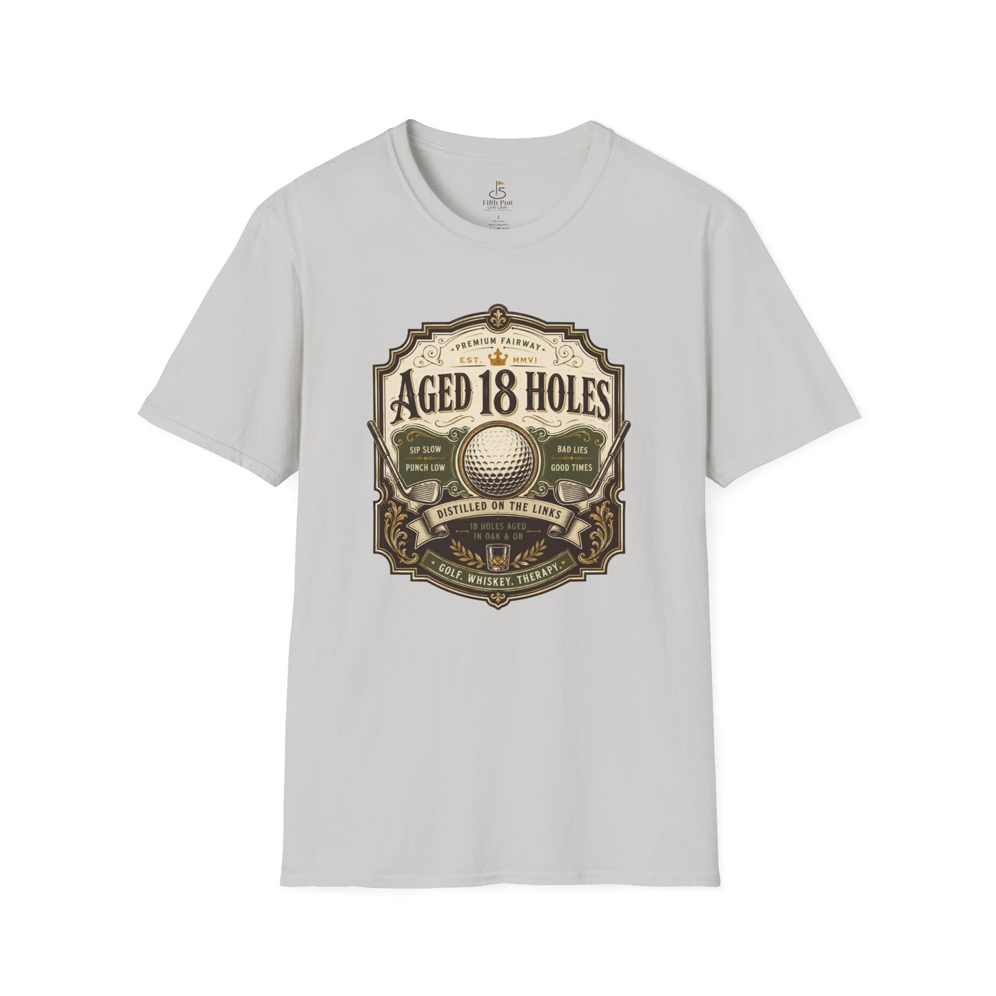 Aged 18 Holes Golf T-Shirt - Vintage Golf Badge Tee