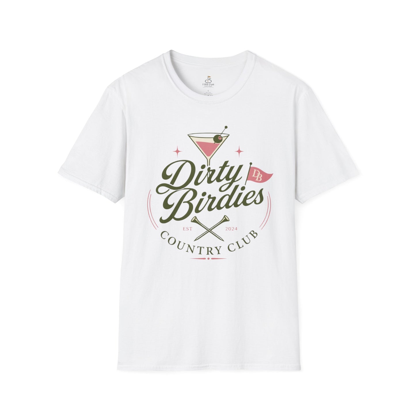 Dirty Birdies Country Club Golf T-Shirt — Retro Golf & Martini Graphic Tee