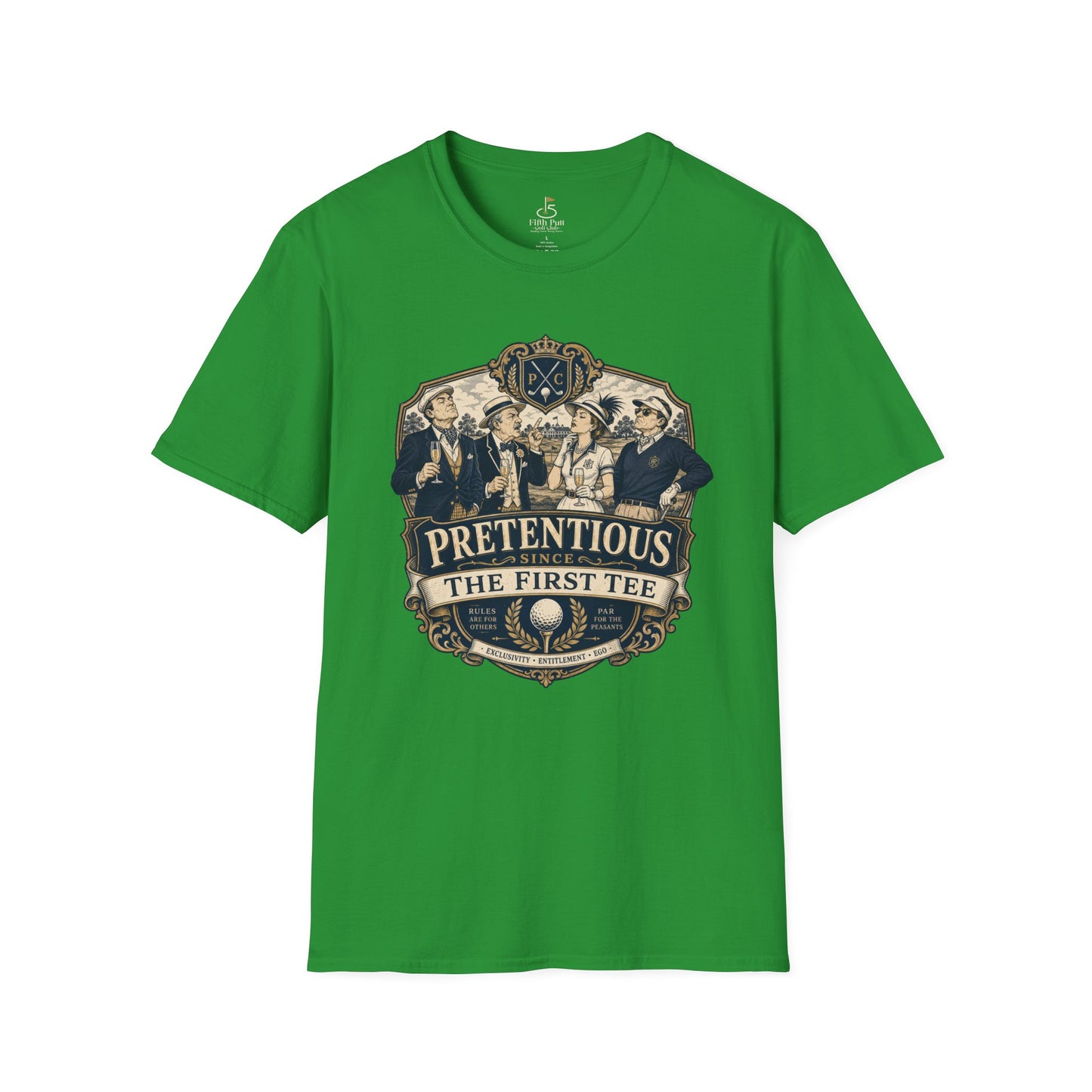 Pretentious The First Tee Golf T-Shirt — Vintage Golfers Crest
