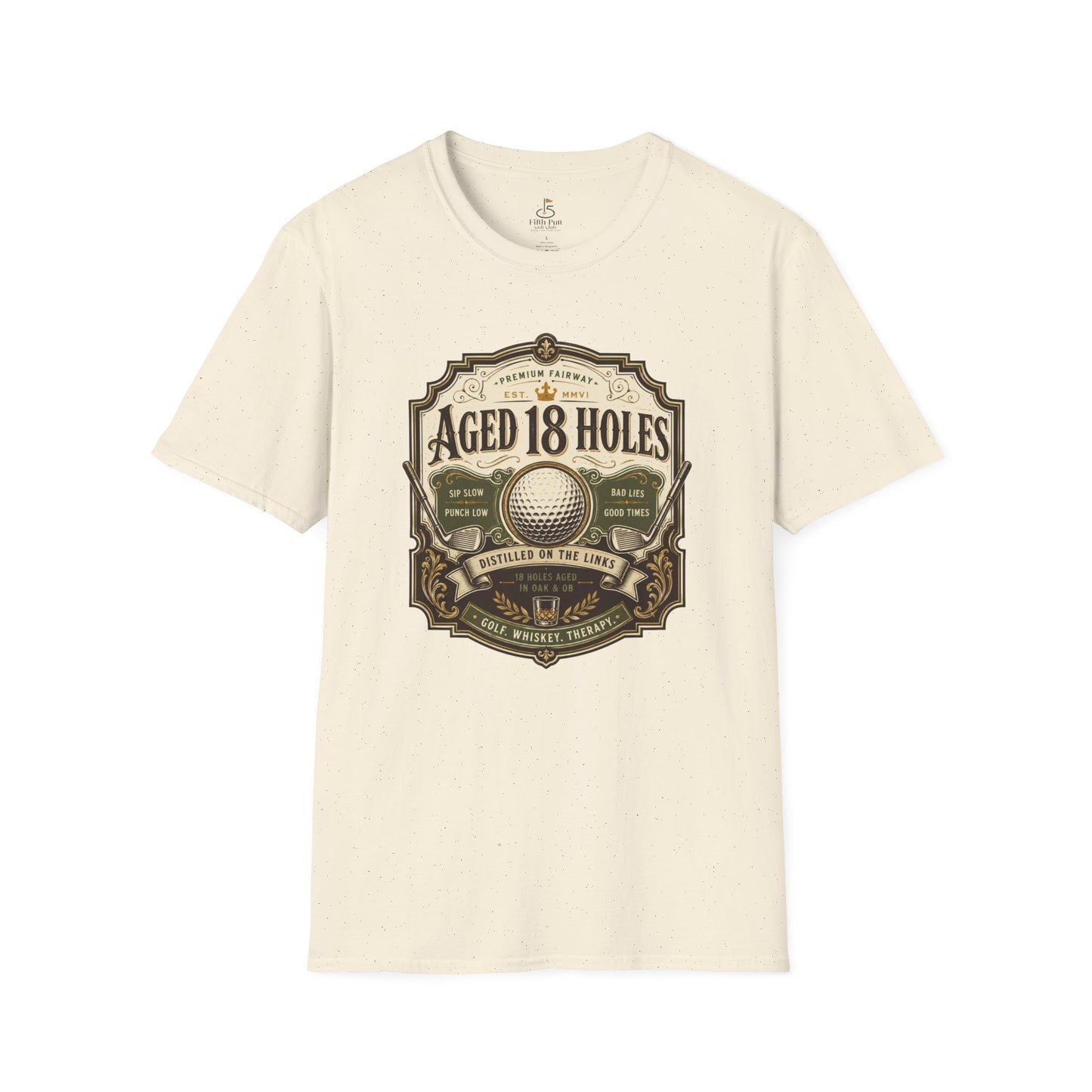 Aged 18 Holes Golf T-Shirt - Vintage Golf Badge Tee