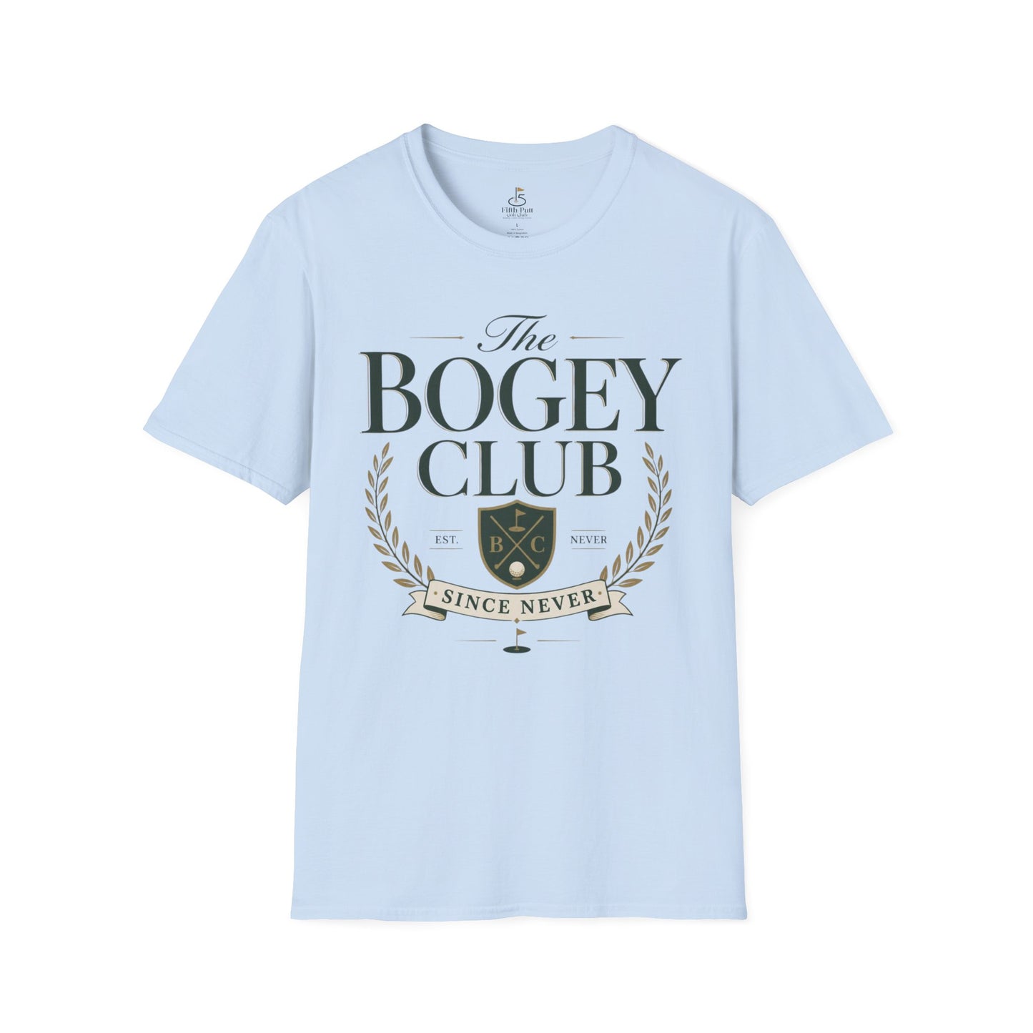 The Bogey Club Golf T-Shirt — 'Since Never' Vintage Golf Humor Tee
