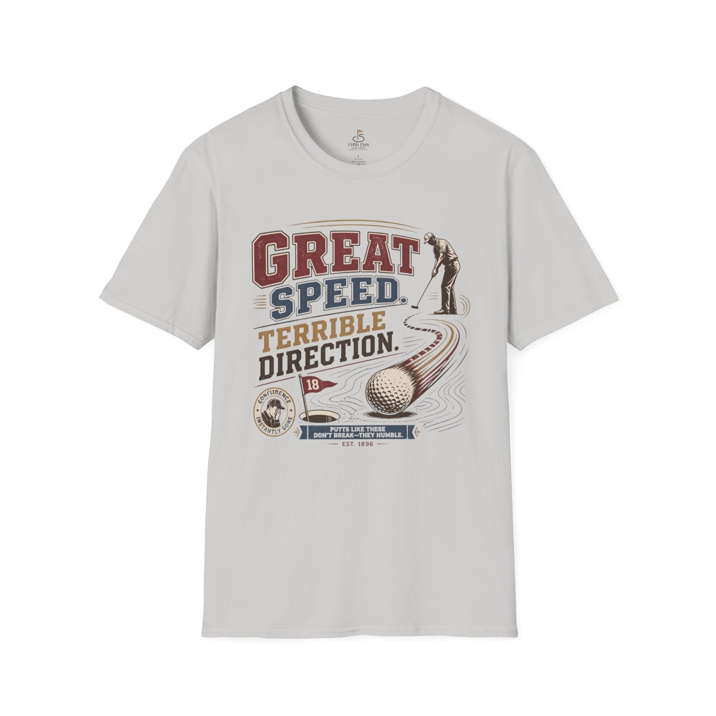 Great Speed, Terrible Direction Golf T-Shirt - Vintage Golf Humor Tee