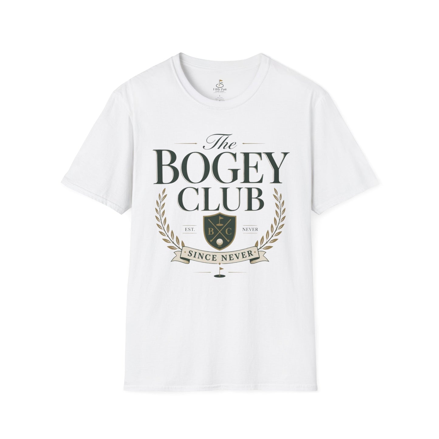 The Bogey Club Golf T-Shirt — 'Since Never' Vintage Golf Humor Tee