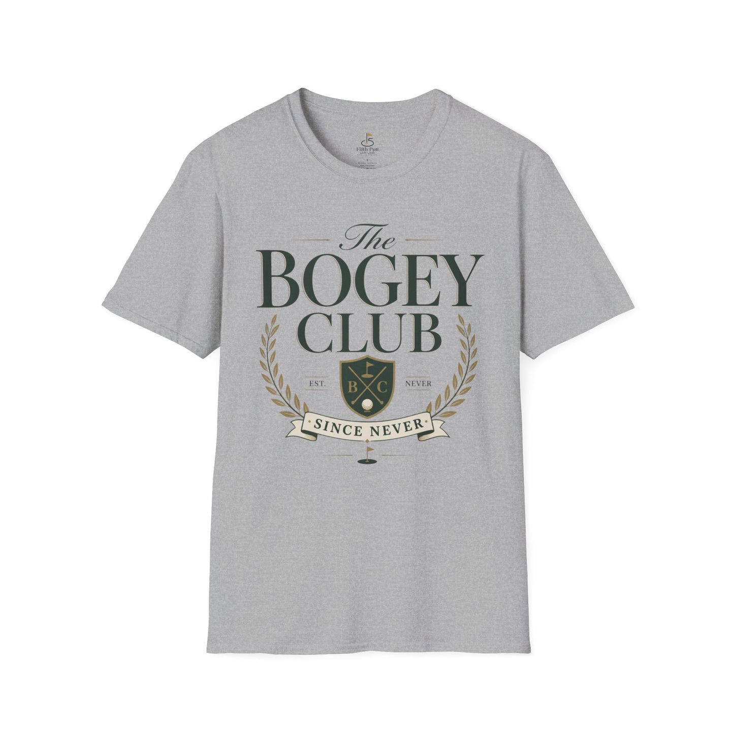 The Bogey Club Golf T-Shirt — 'Since Never' Vintage Golf Humor Tee